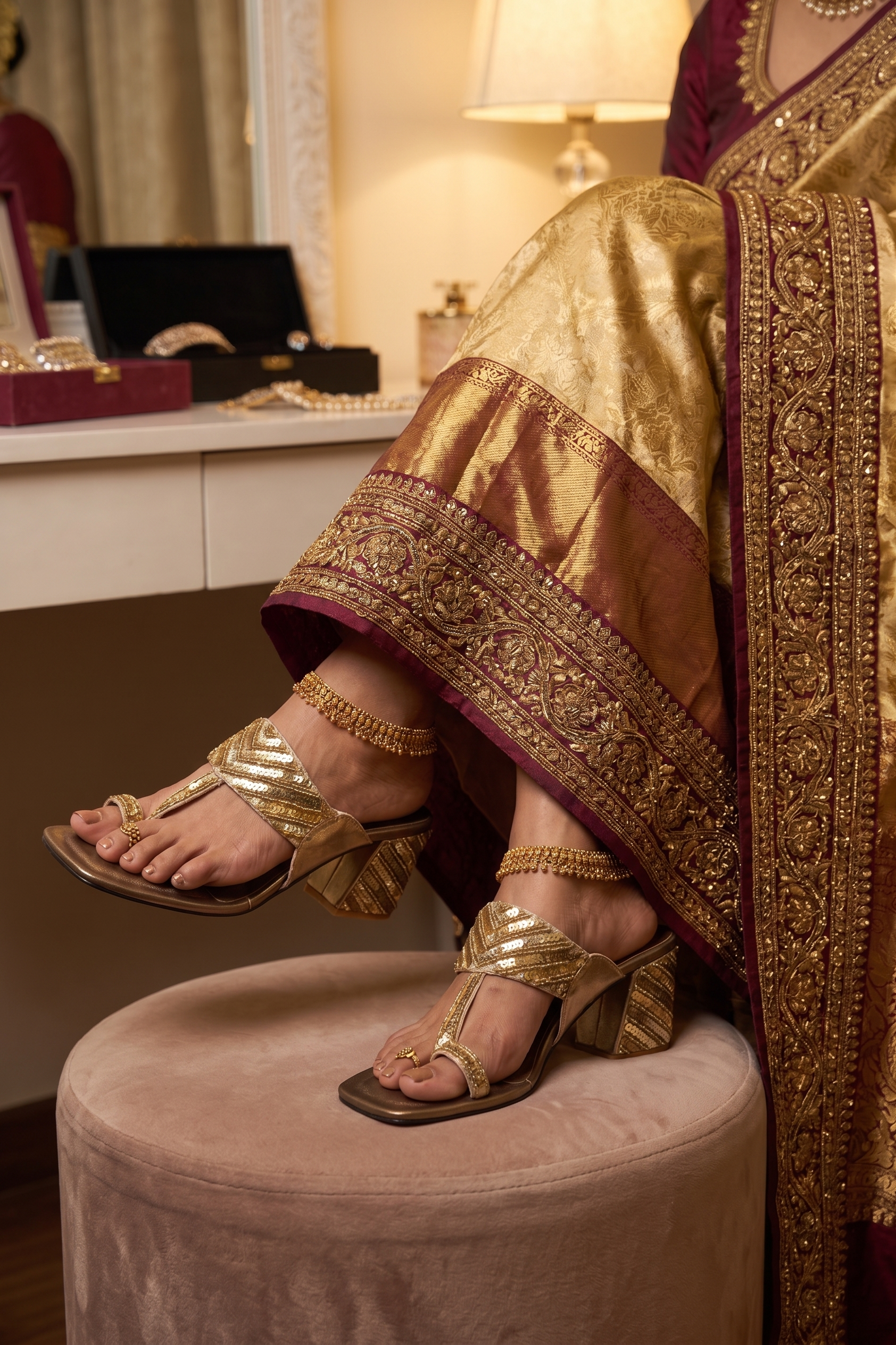 Embroidered Kolhapuri For Women