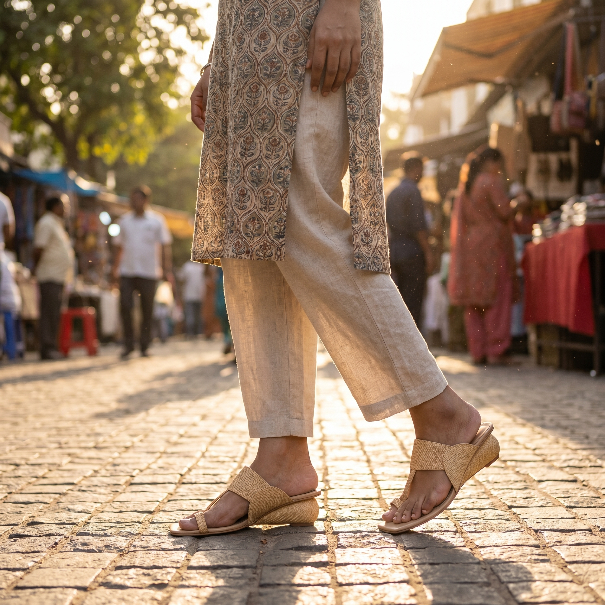 Kolhapuri Raffia Heels for Women