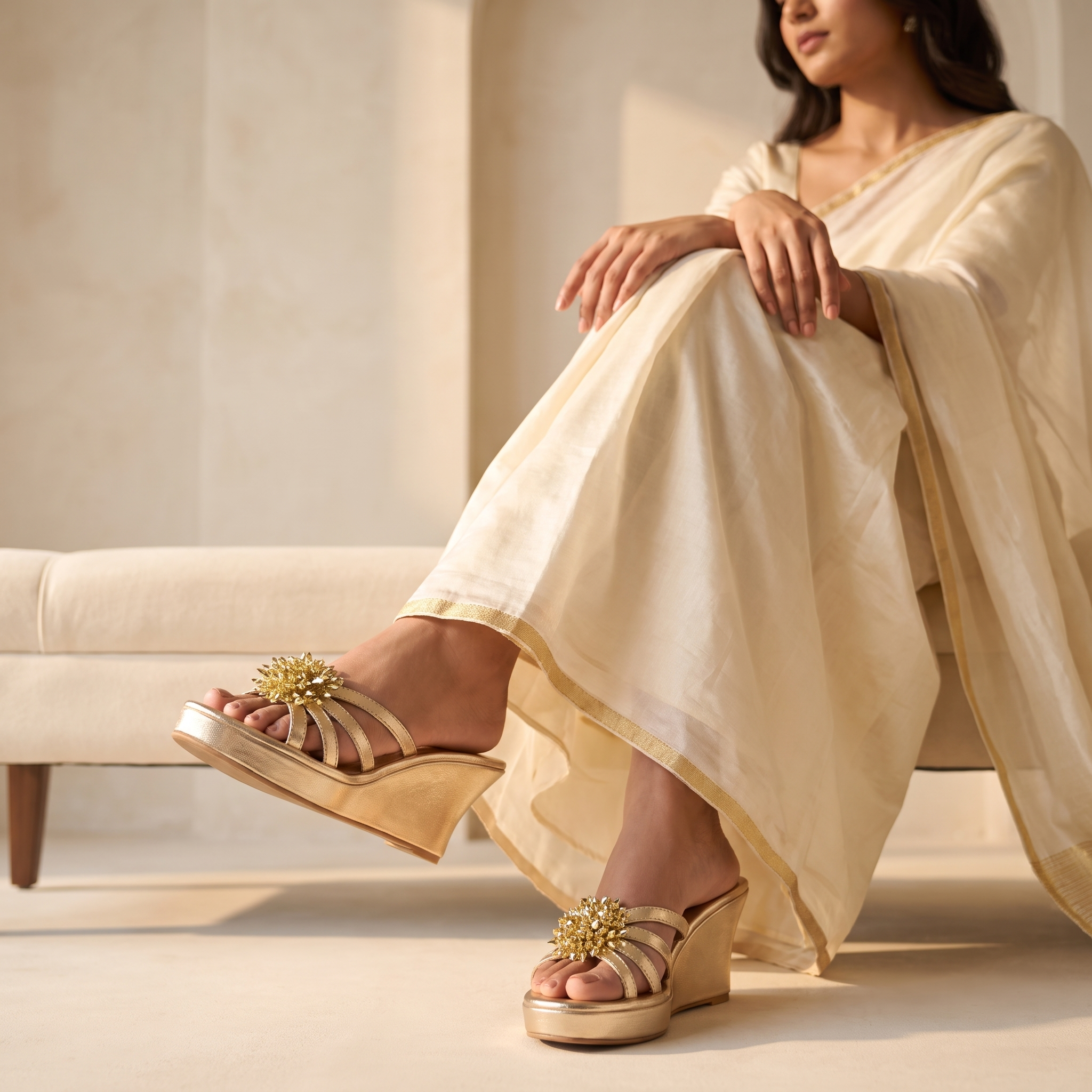 SanaX Gold Wedges