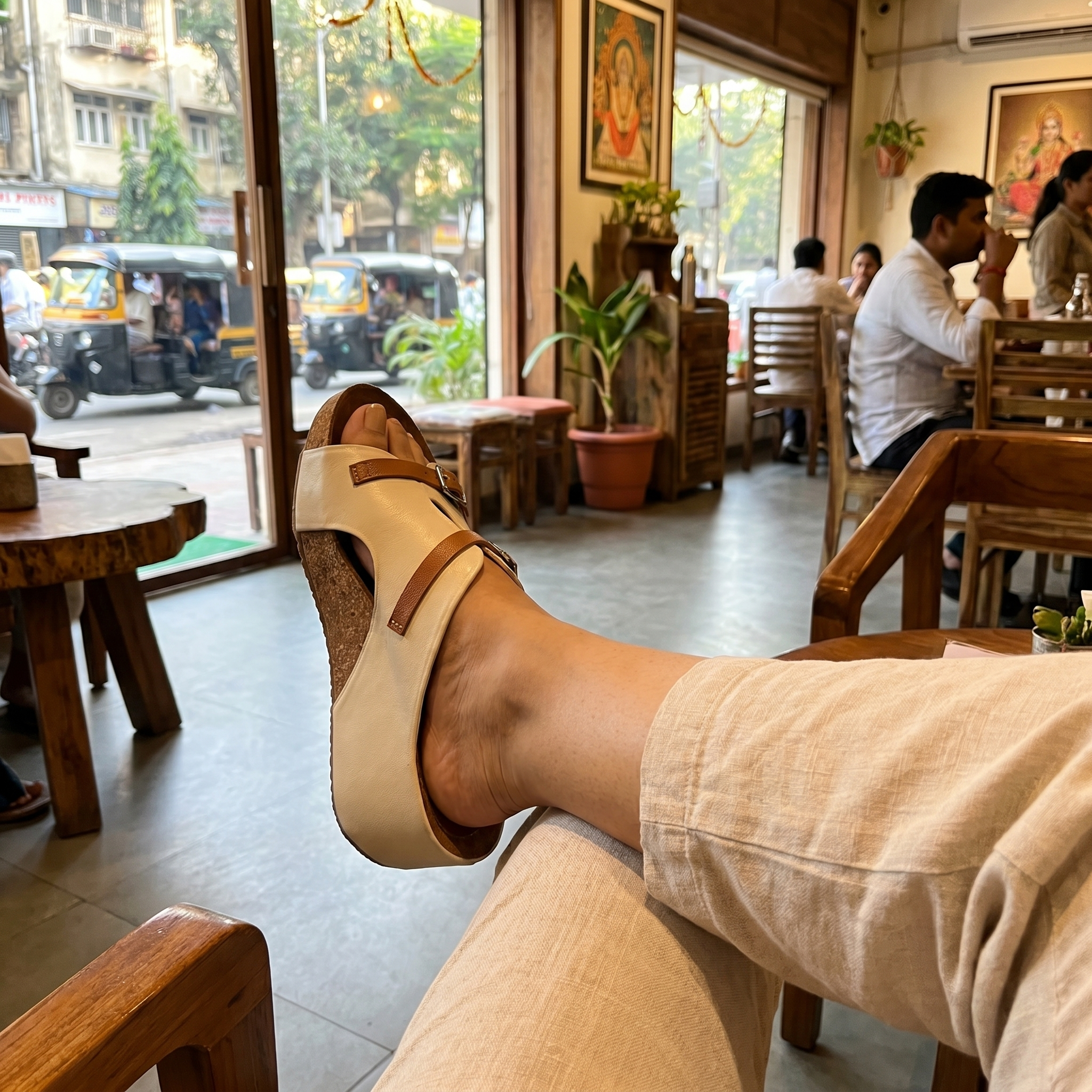 Seville Cork Wedges in Ivory for Women