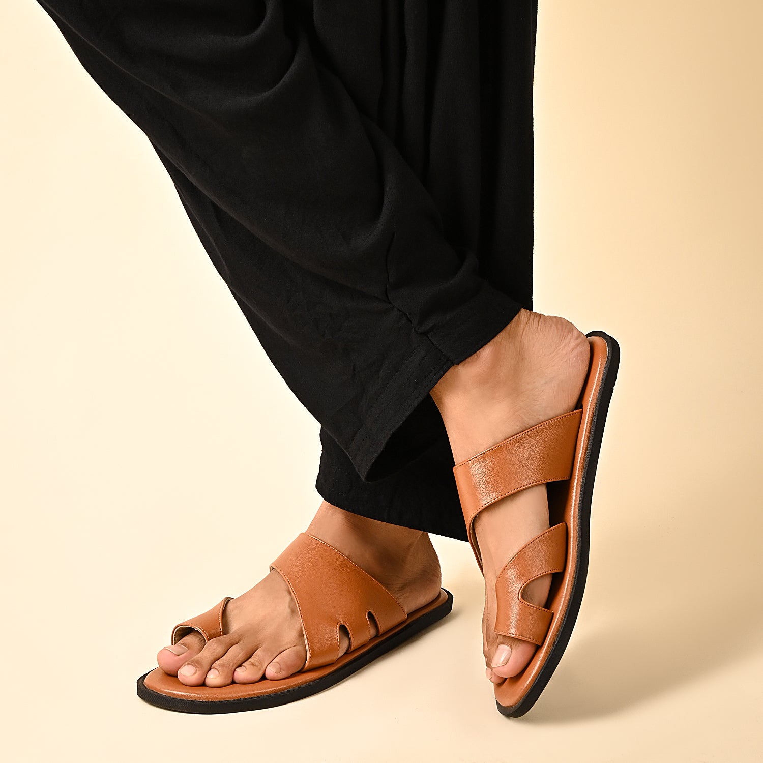 Tripoli Tan Slippers For Men