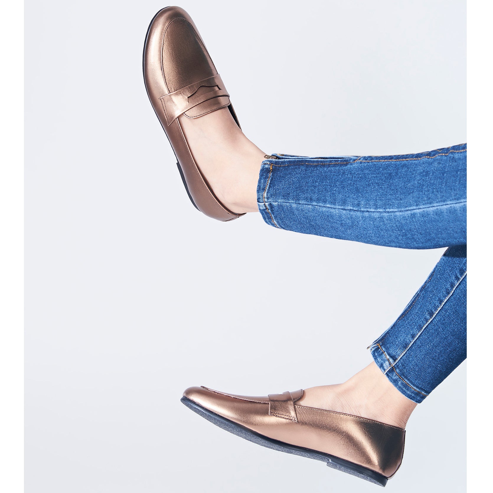 Kate Bronze Loafers For Women