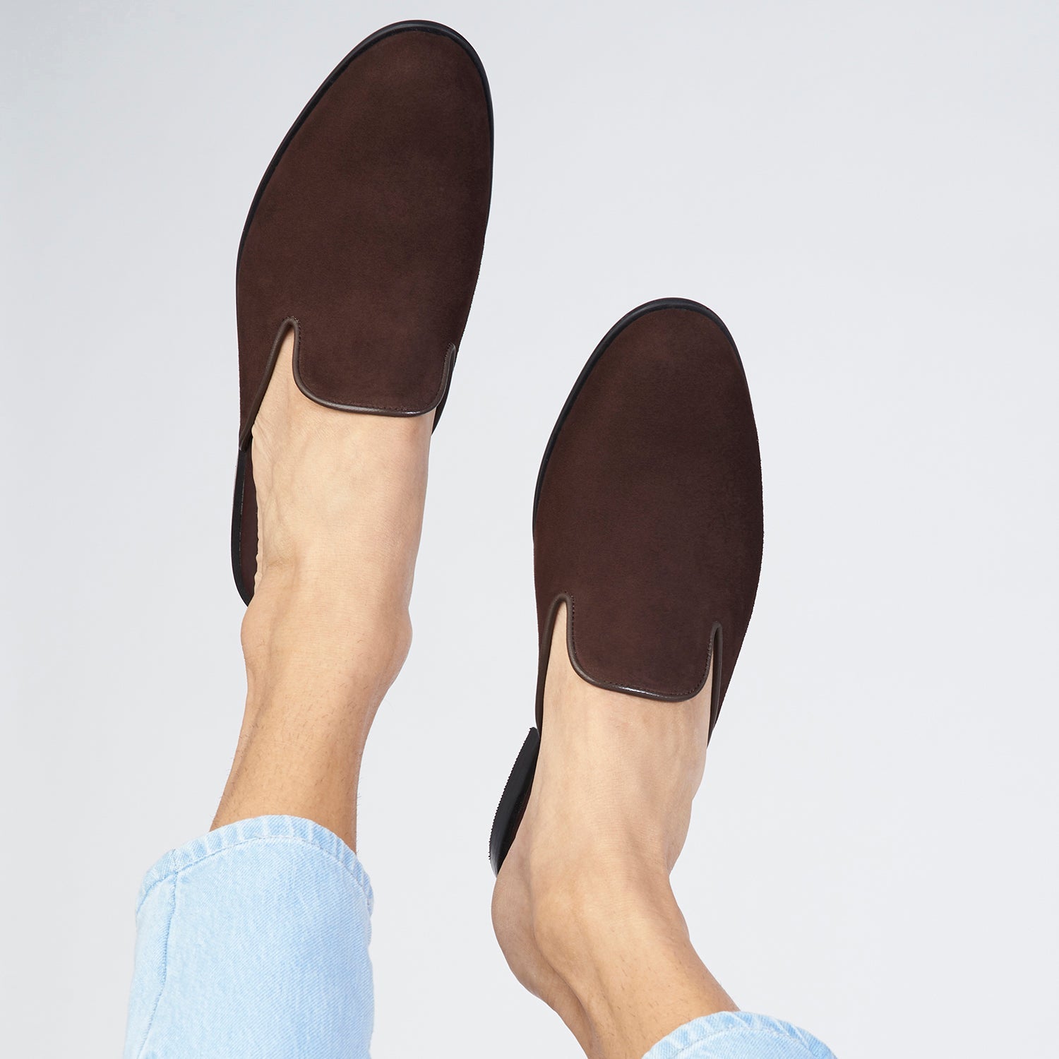 Henry Suede Mules in Brown