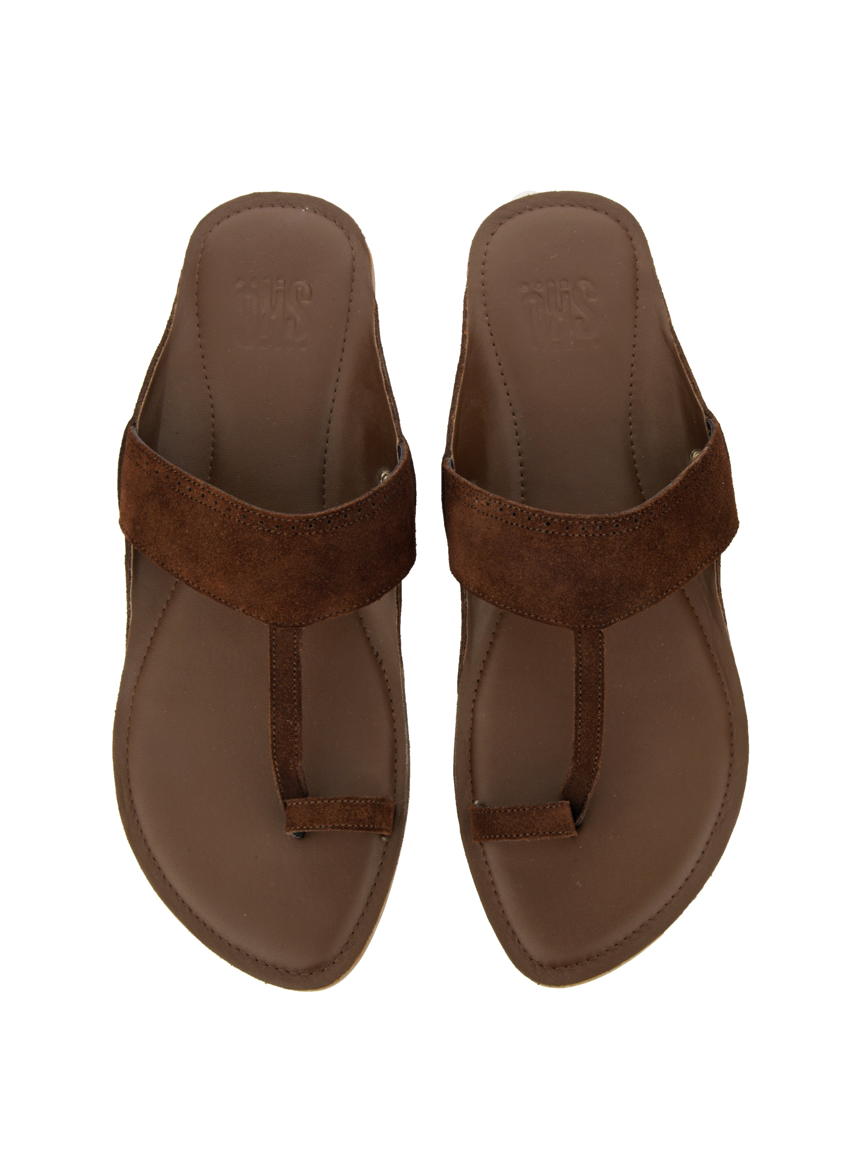 Brown Suede Kolhapuri for Men