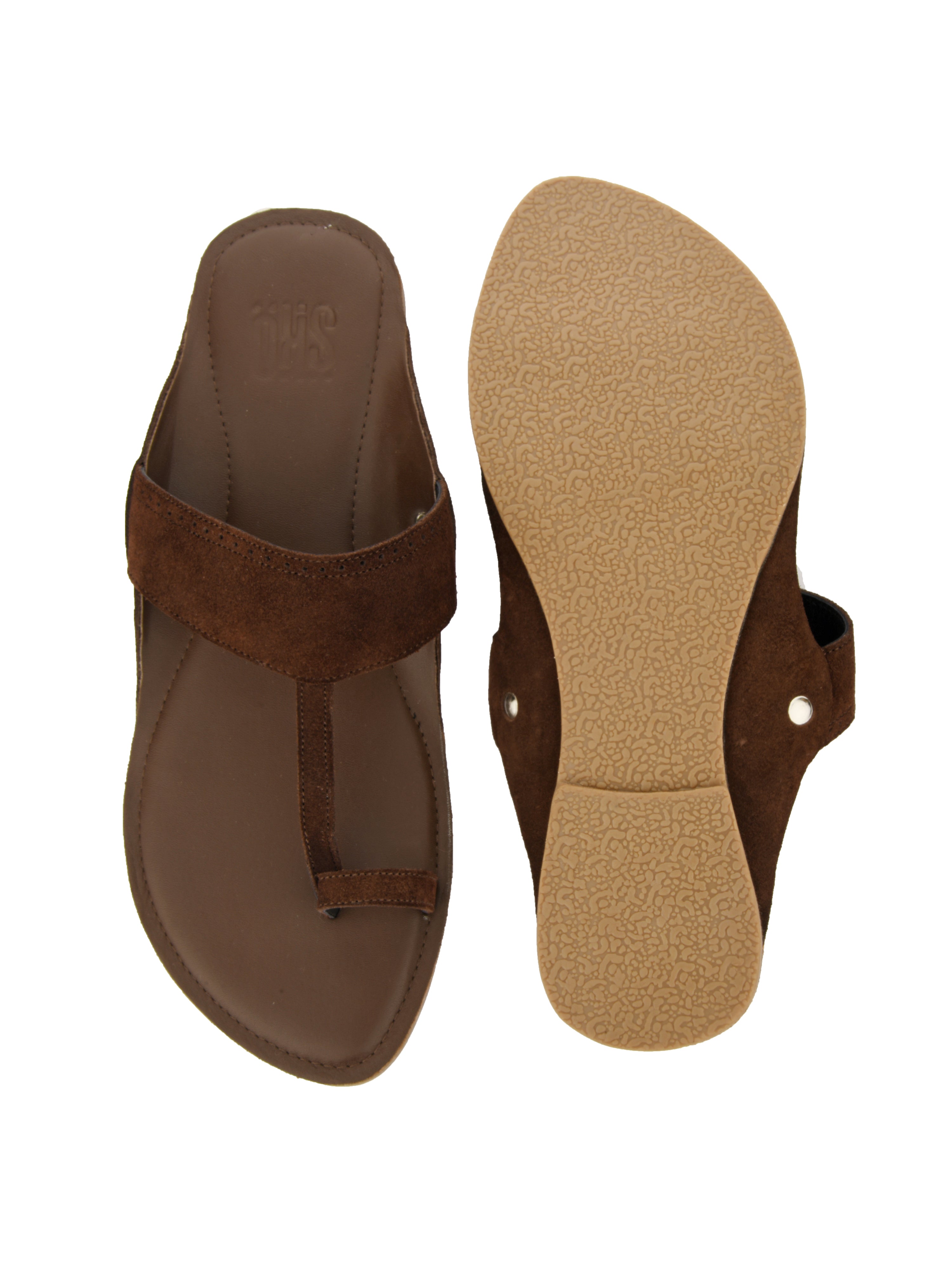 Brown Suede Kolhapuri for Men