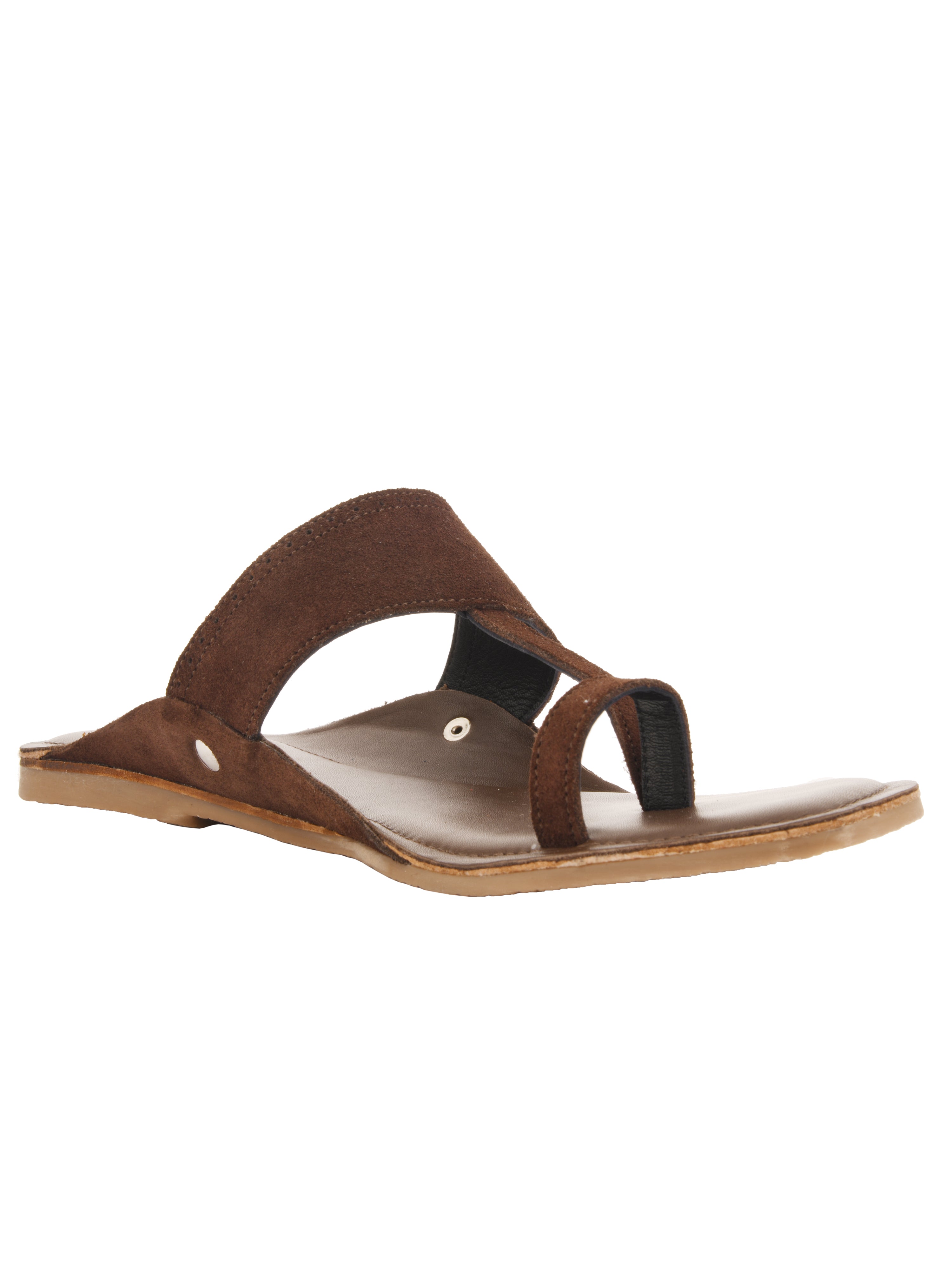 Brown Suede Kolhapuri for Men