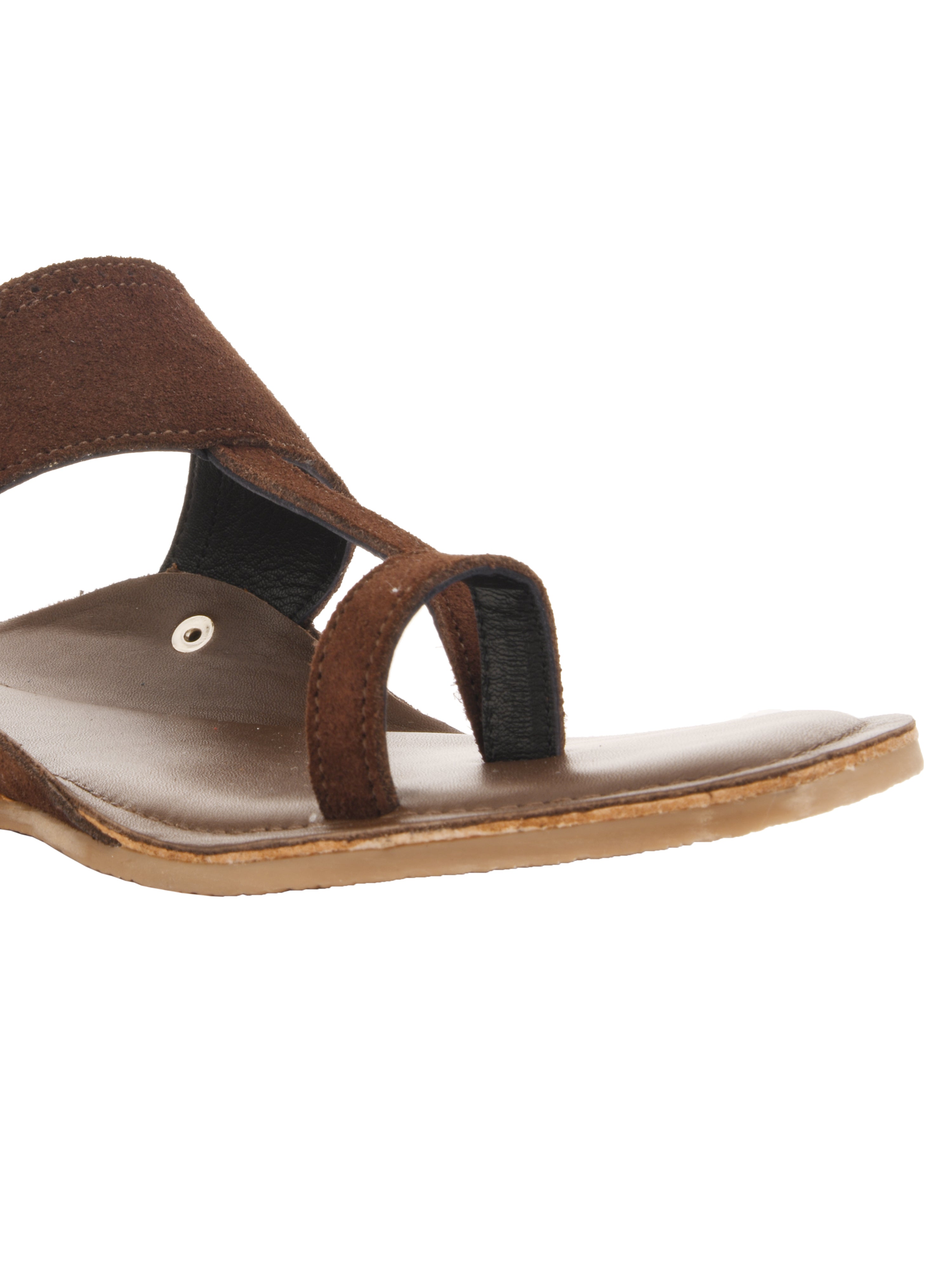 Brown Suede Kolhapuri for Men