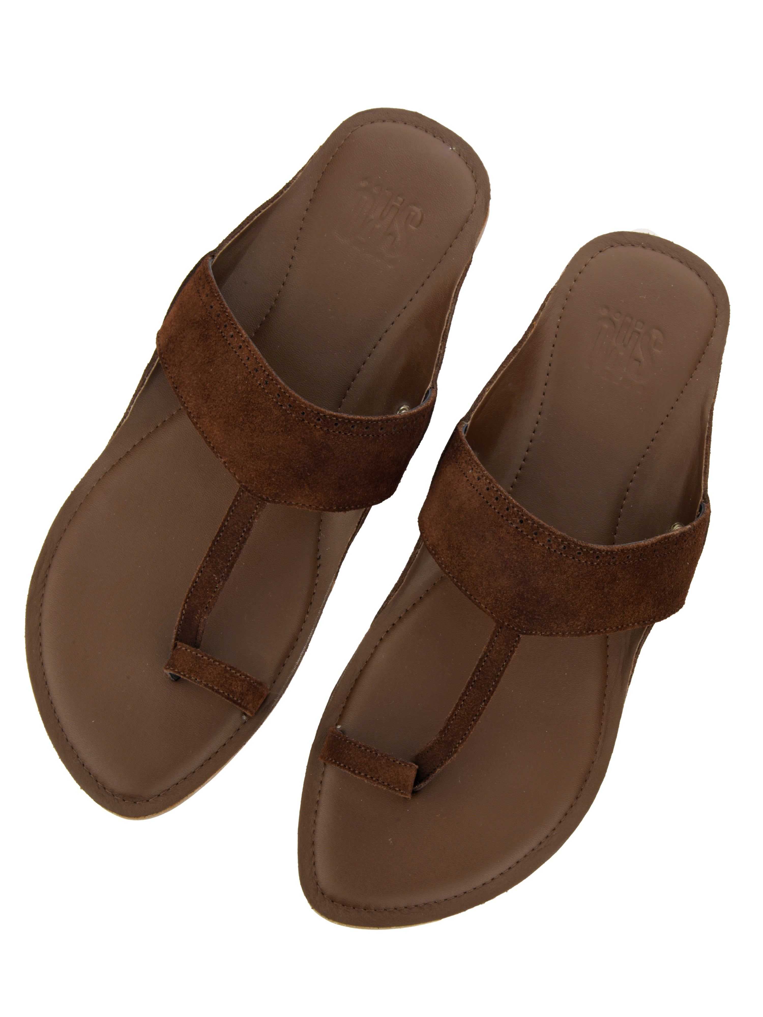 Brown Suede Kolhapuri for Men