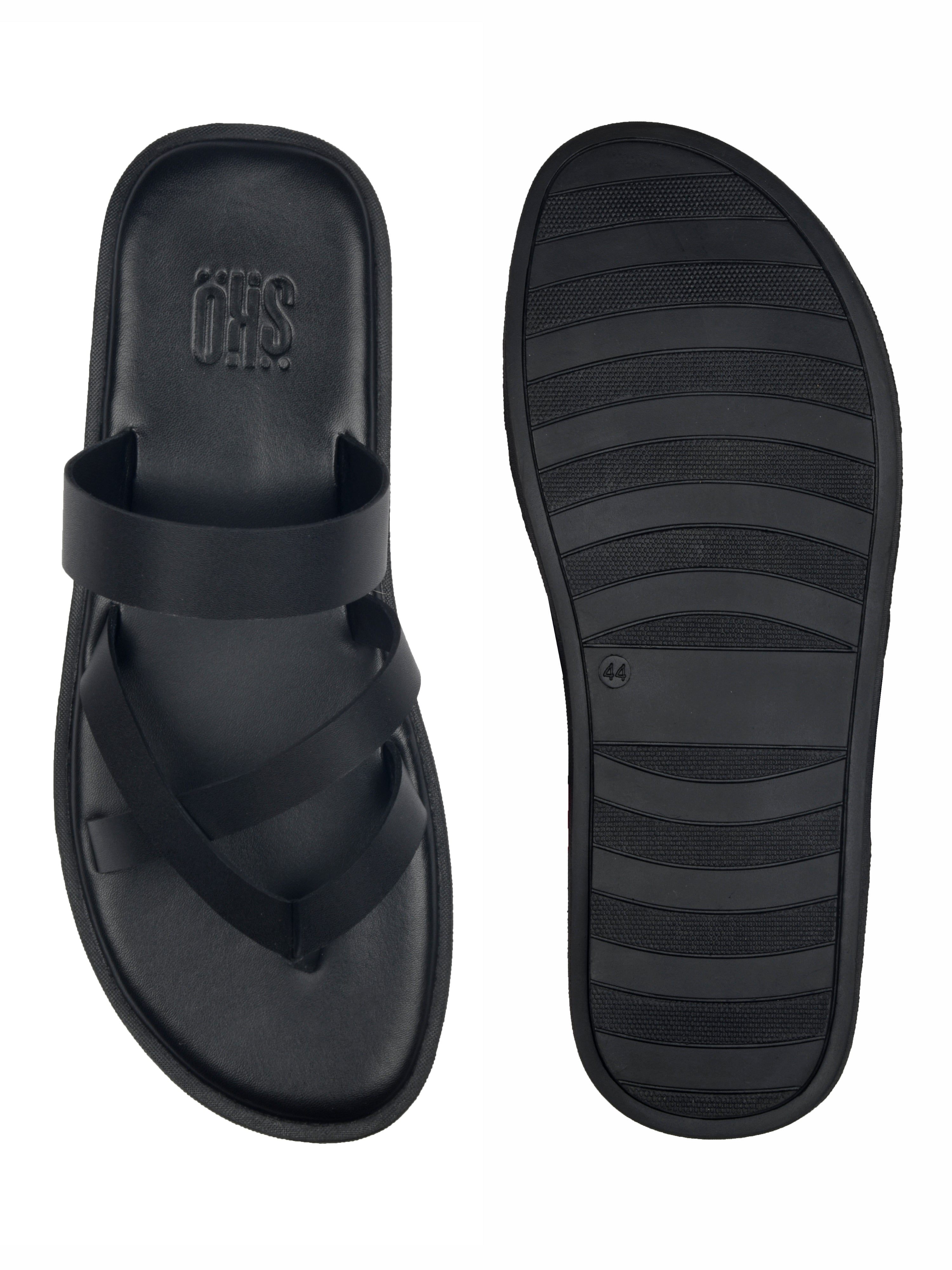 Padua Black Slippers For Men