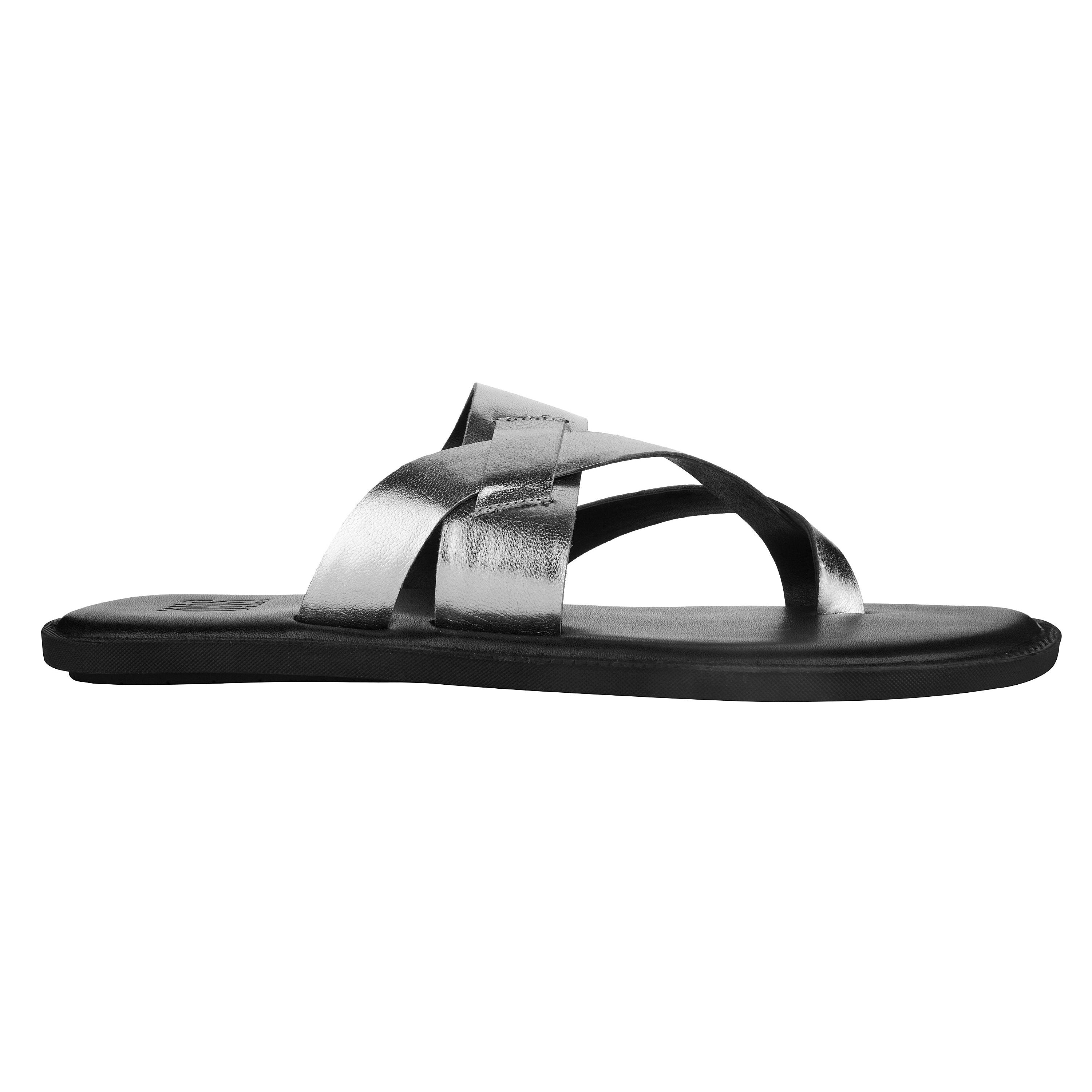 Genoa Silver Slippers For Men