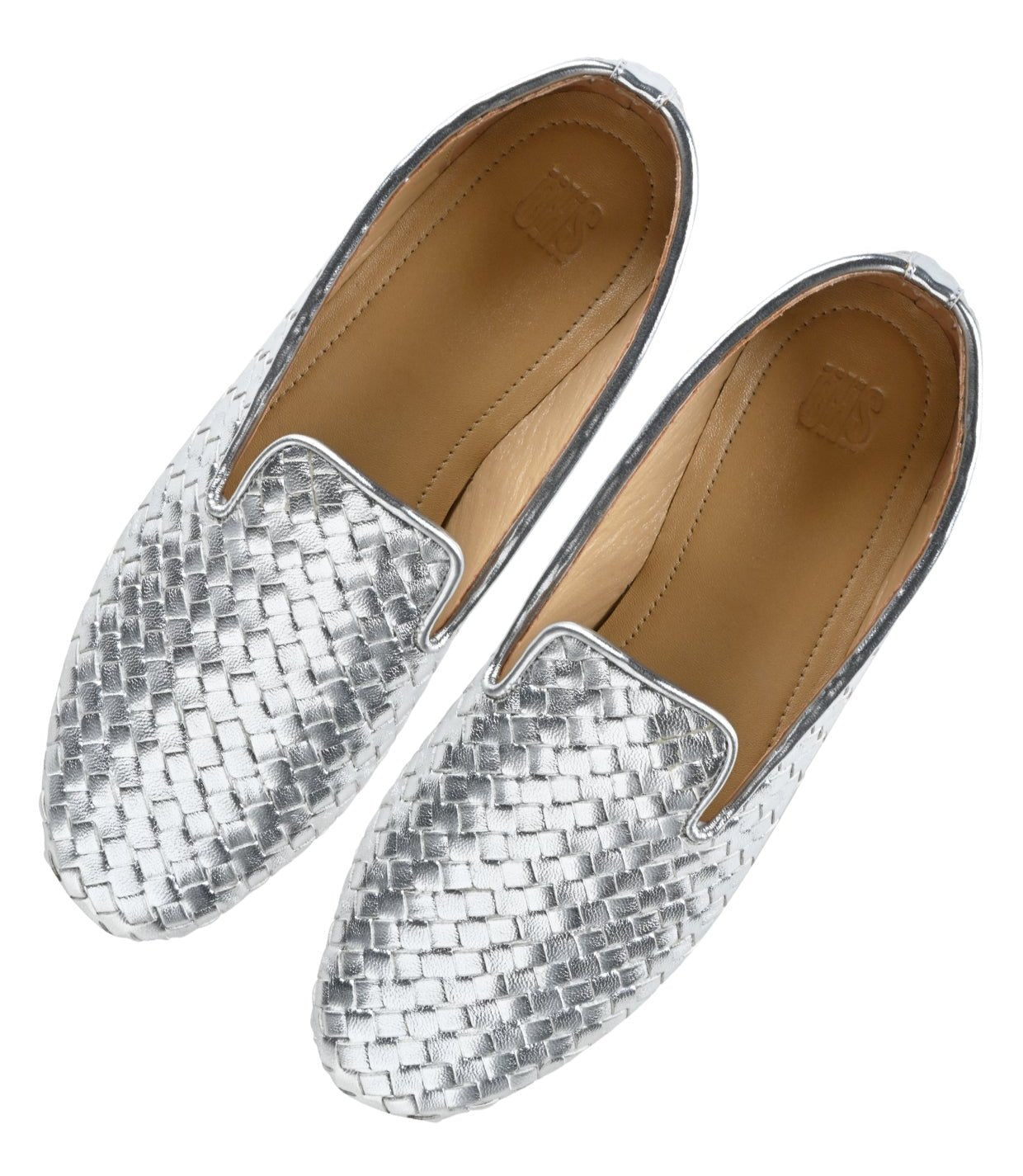 Madison Silver Weave Loafers For Women