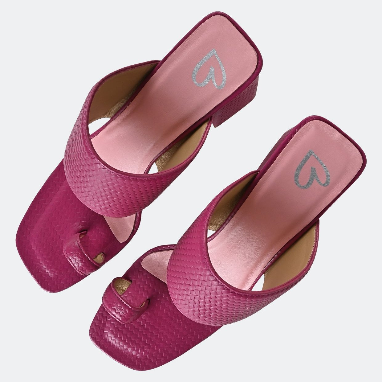 Pink One Toe Heels For Women