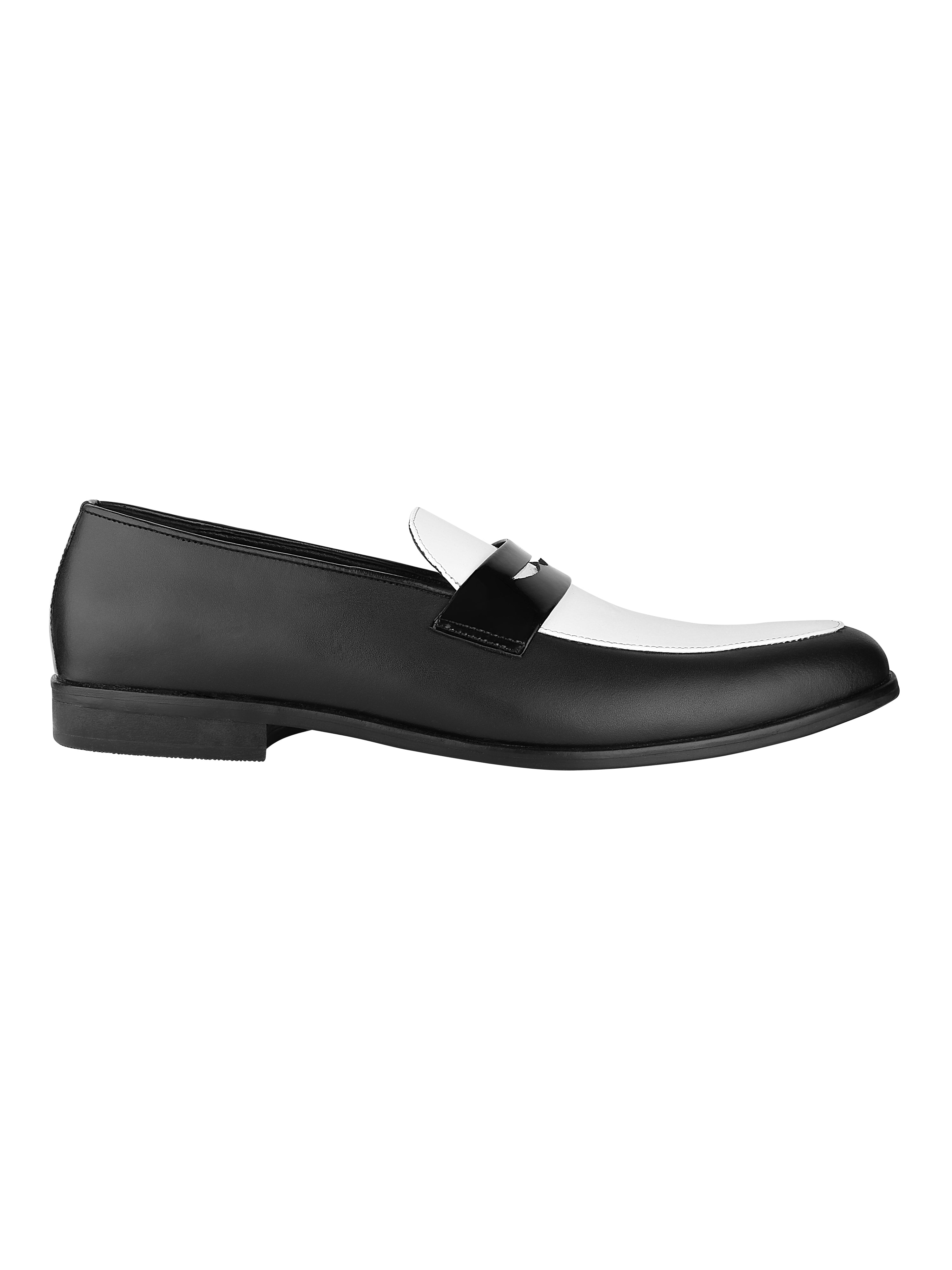 Hugo Black & White Loafers For Men