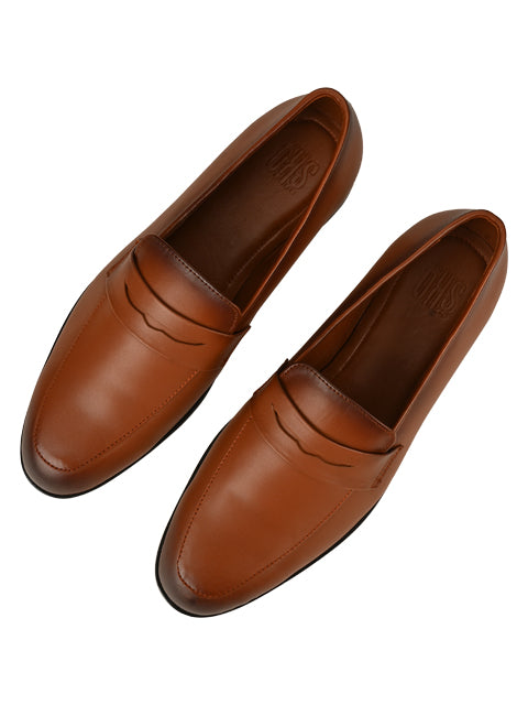 Hugo Brown Dual Tone Loafers For Men