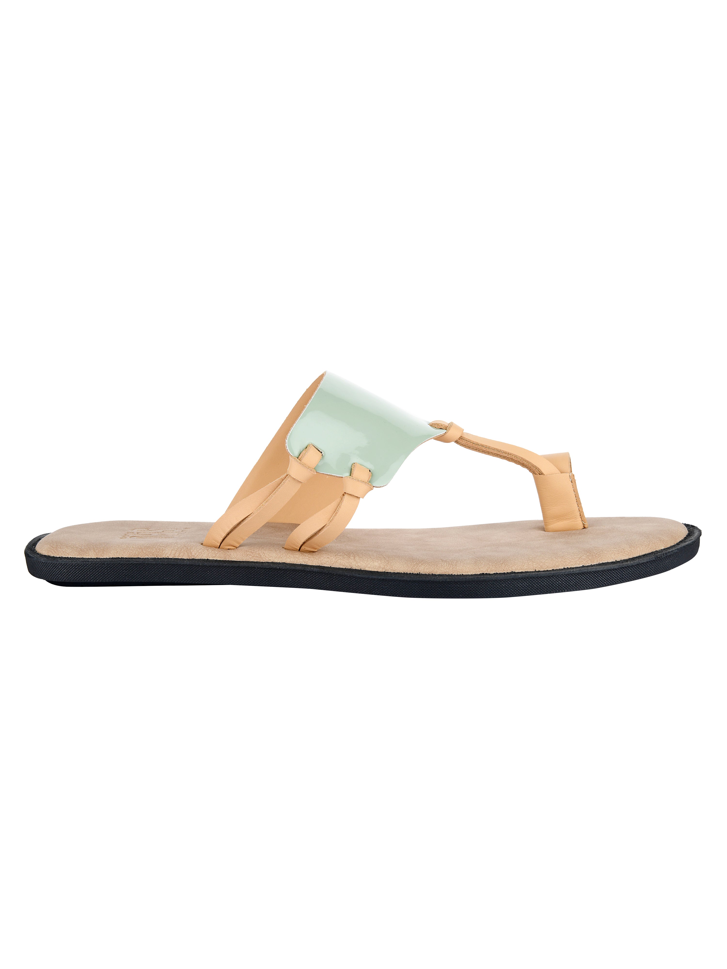 Indy Green Kolhapuri Slippers For Men