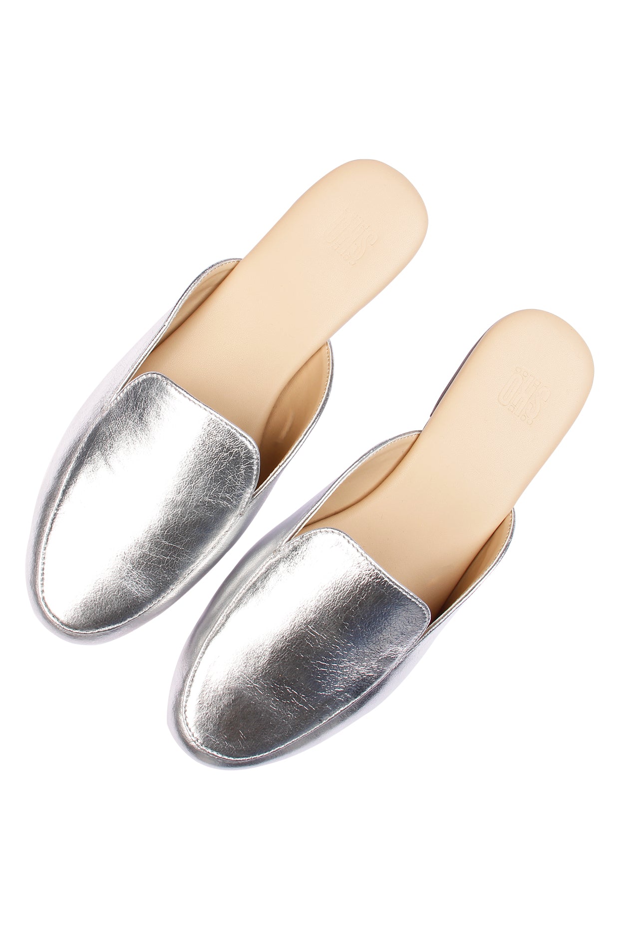 Lyon Silver Mules for Women