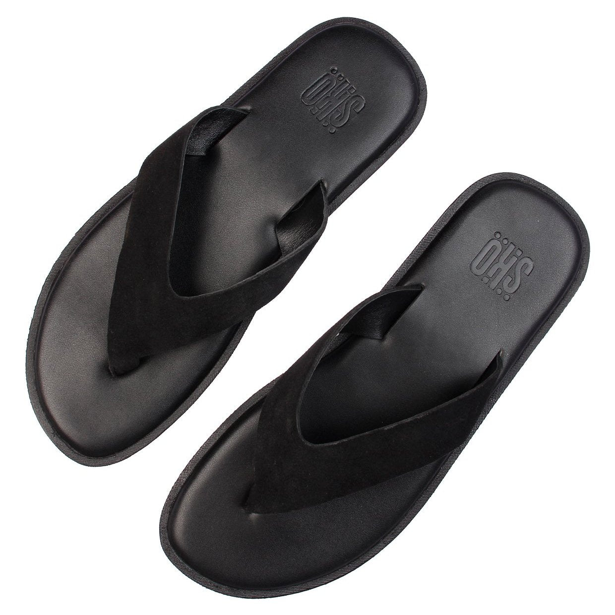 Rome Black Suede Slippers For Men