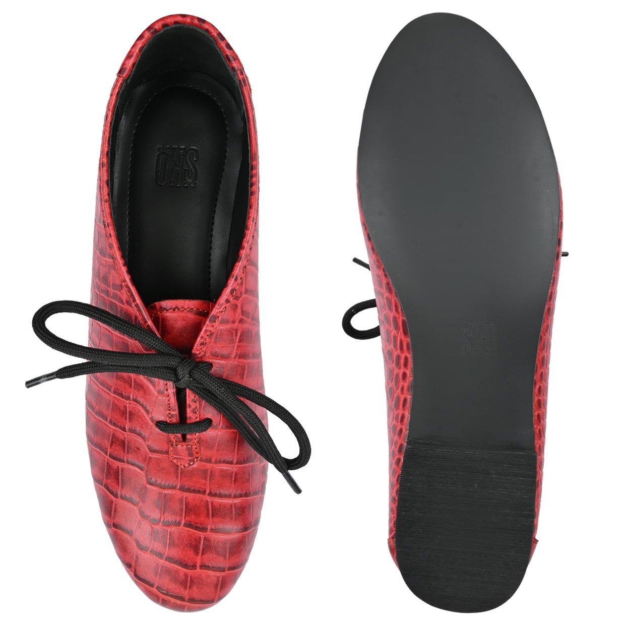 Freya in Red Derby Shoes With For Women