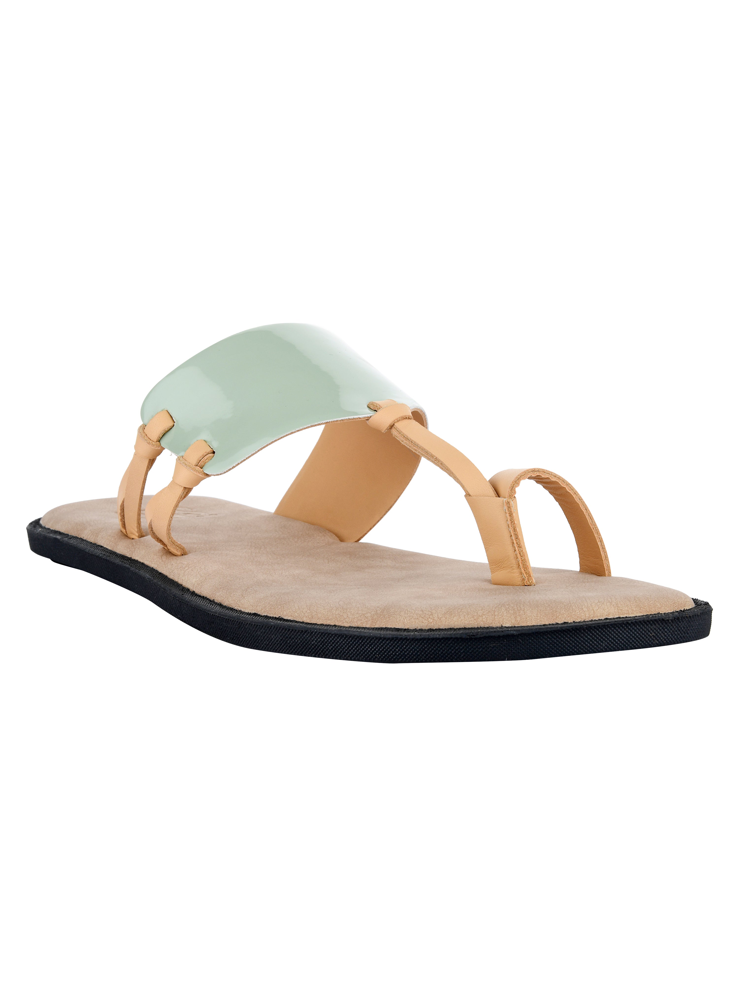 Indy Green Kolhapuri Slippers For Men