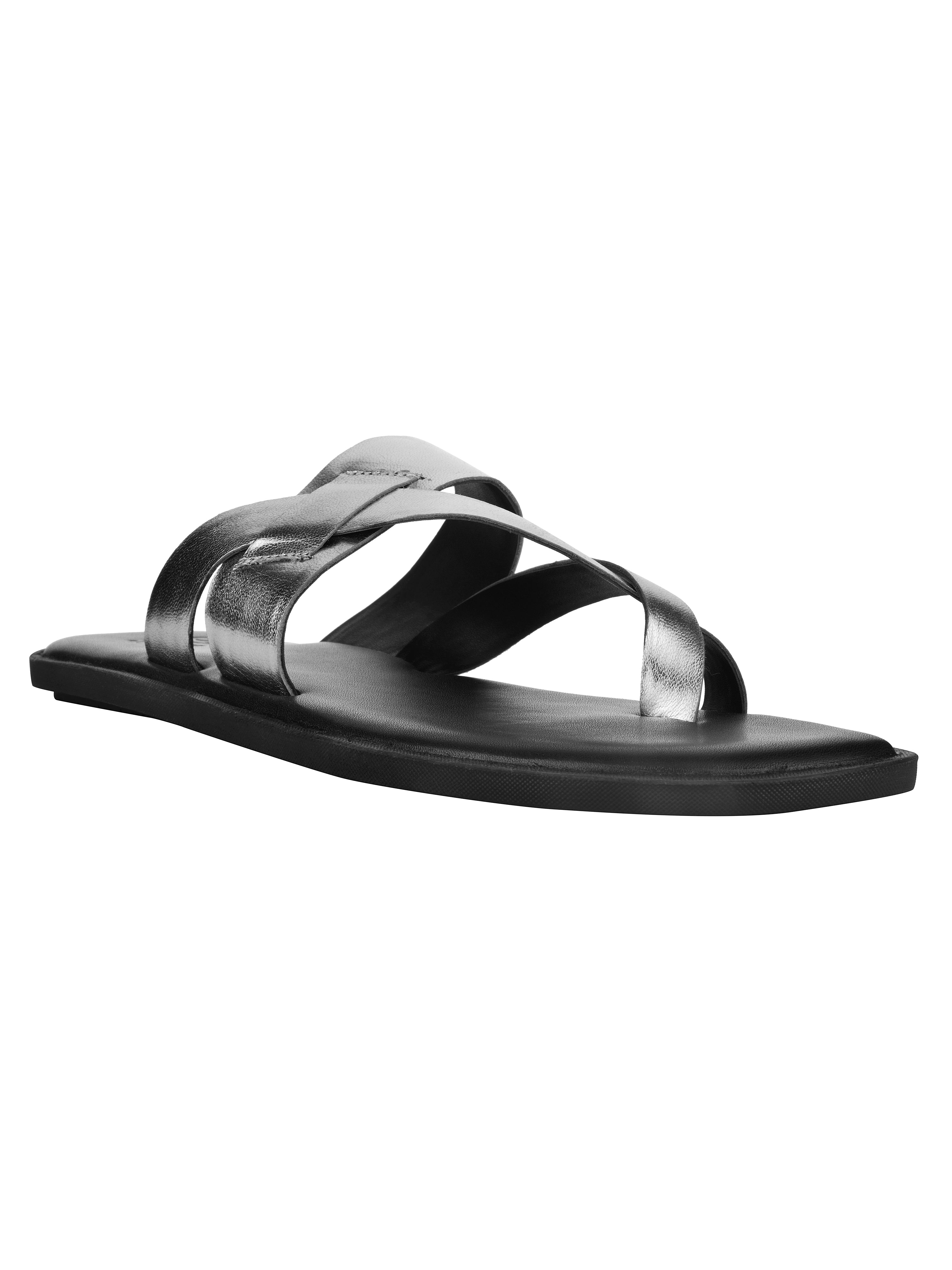 Genoa Silver Slippers For Men