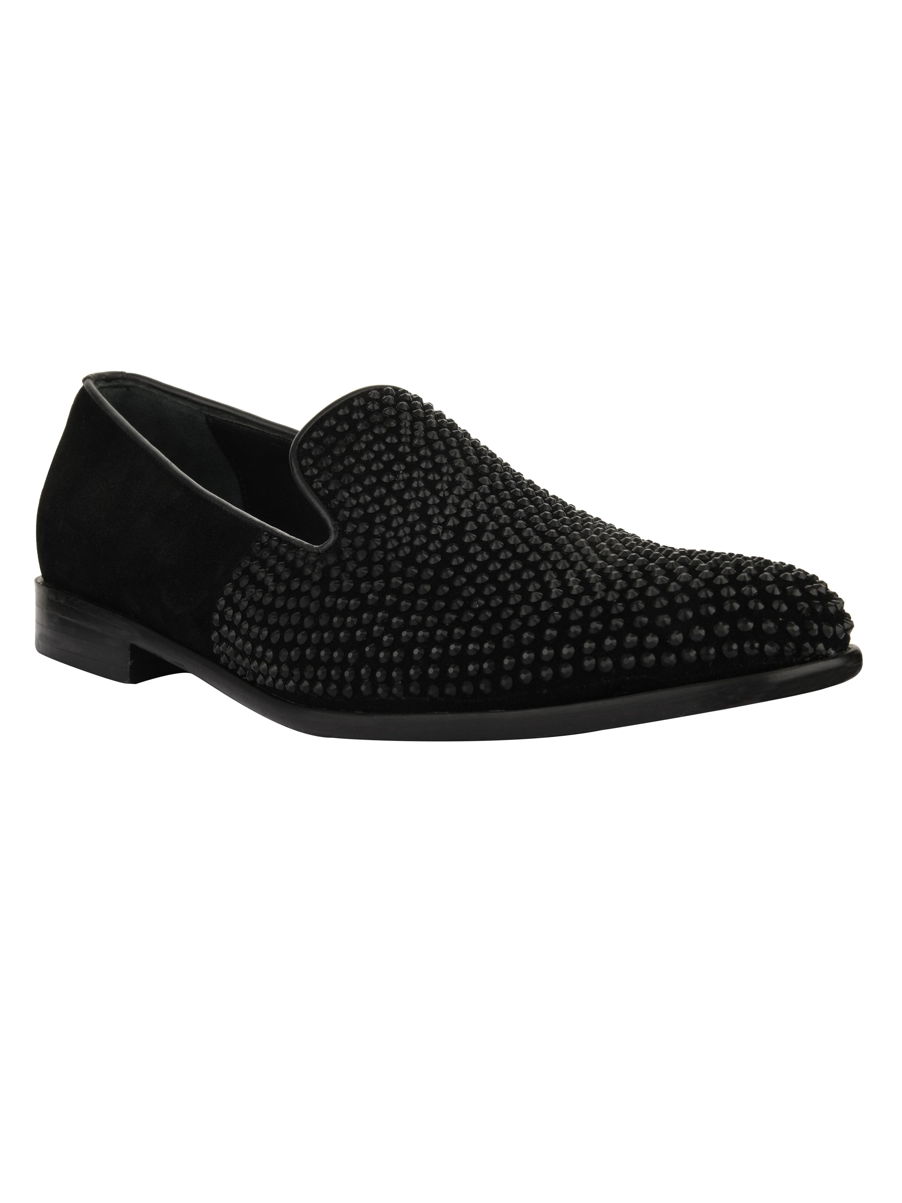 Alfie Black Crystal Loafers For Men