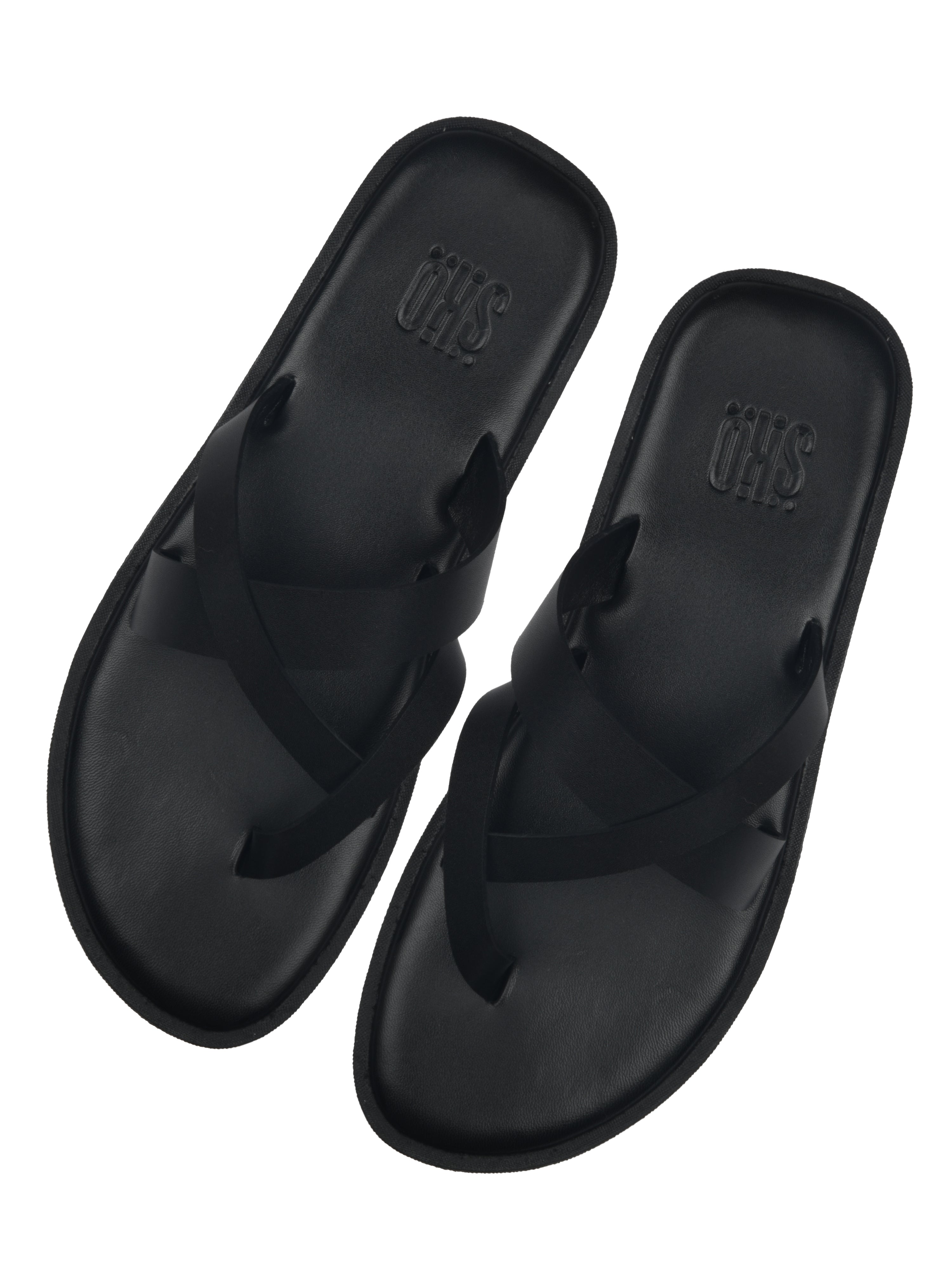 Sorrento Black Slippers For Men