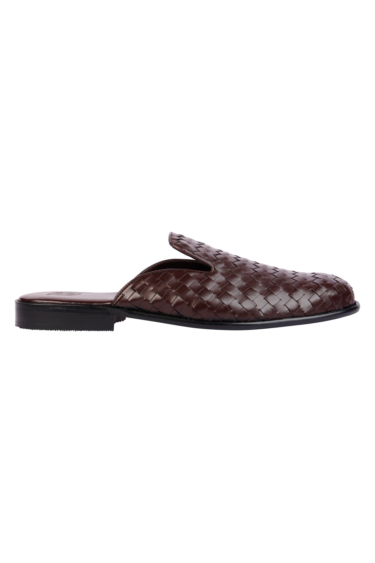 David Brown Weave Mules For Men
