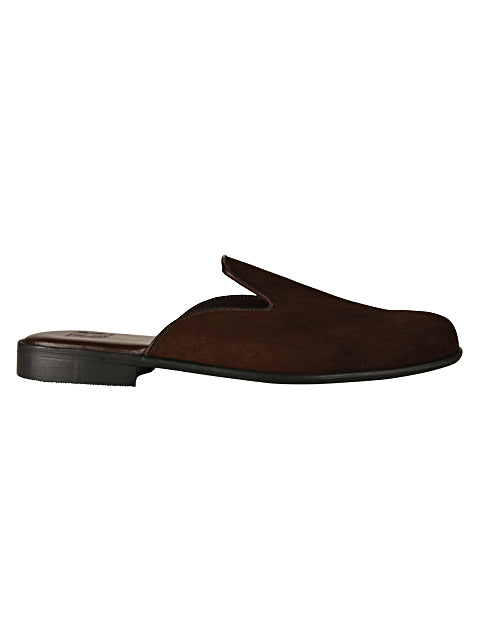Henry in Brown Suede Mules For Men