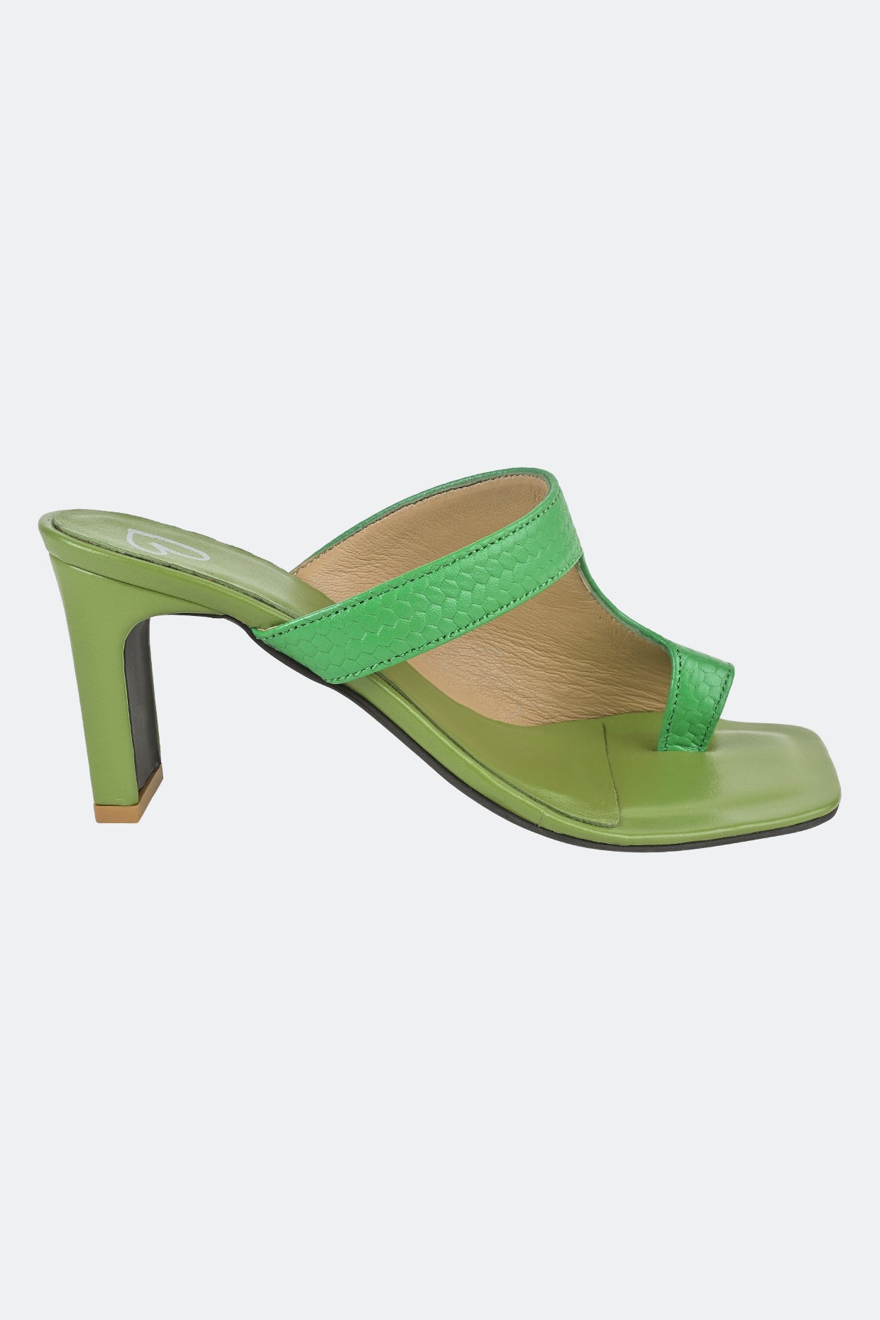 Green One Toe Heels