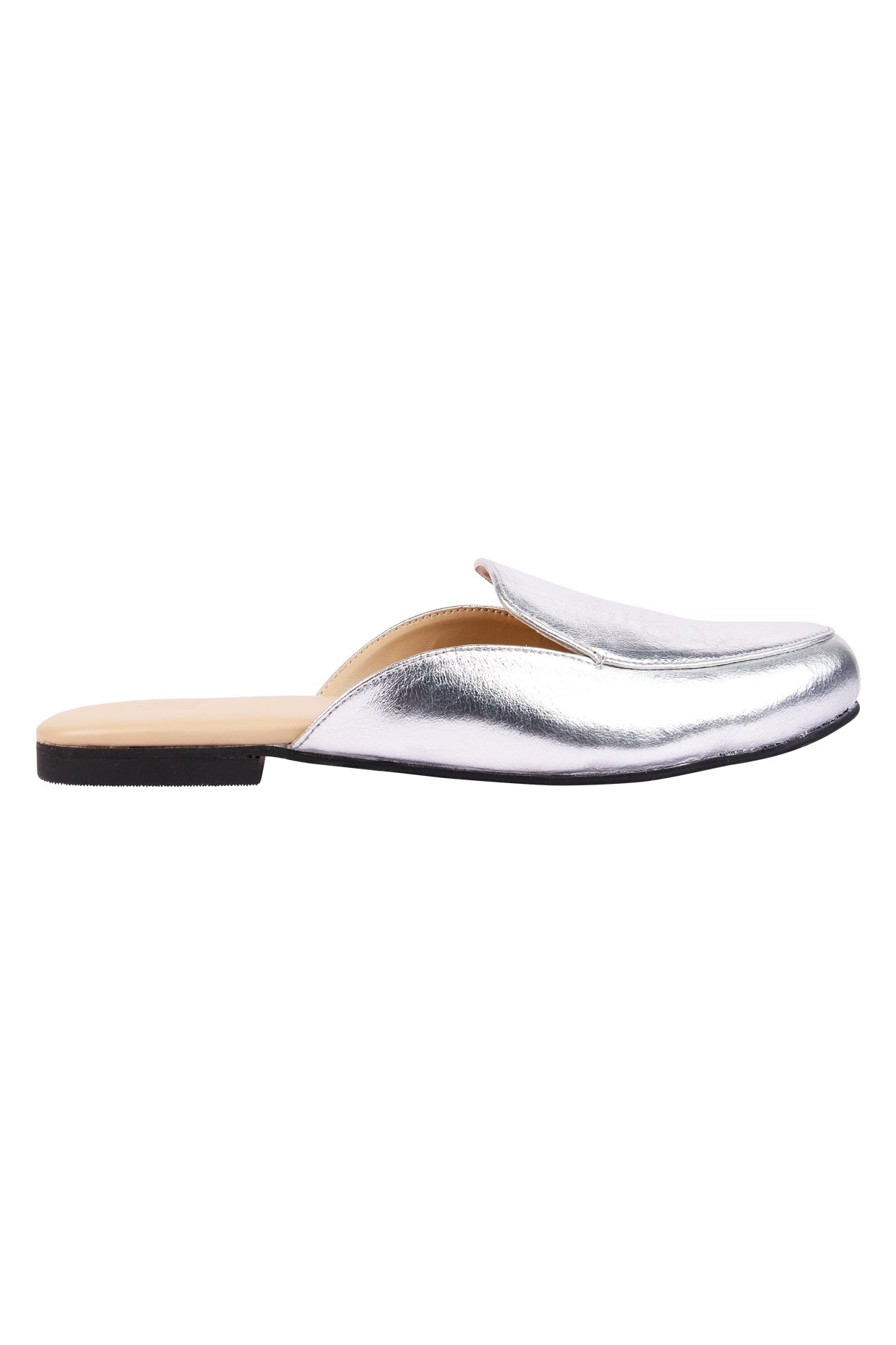 Lyon Silver Mules for Women