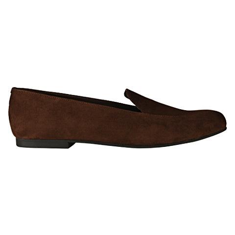 Olivia Brown Suede Loafers For Women