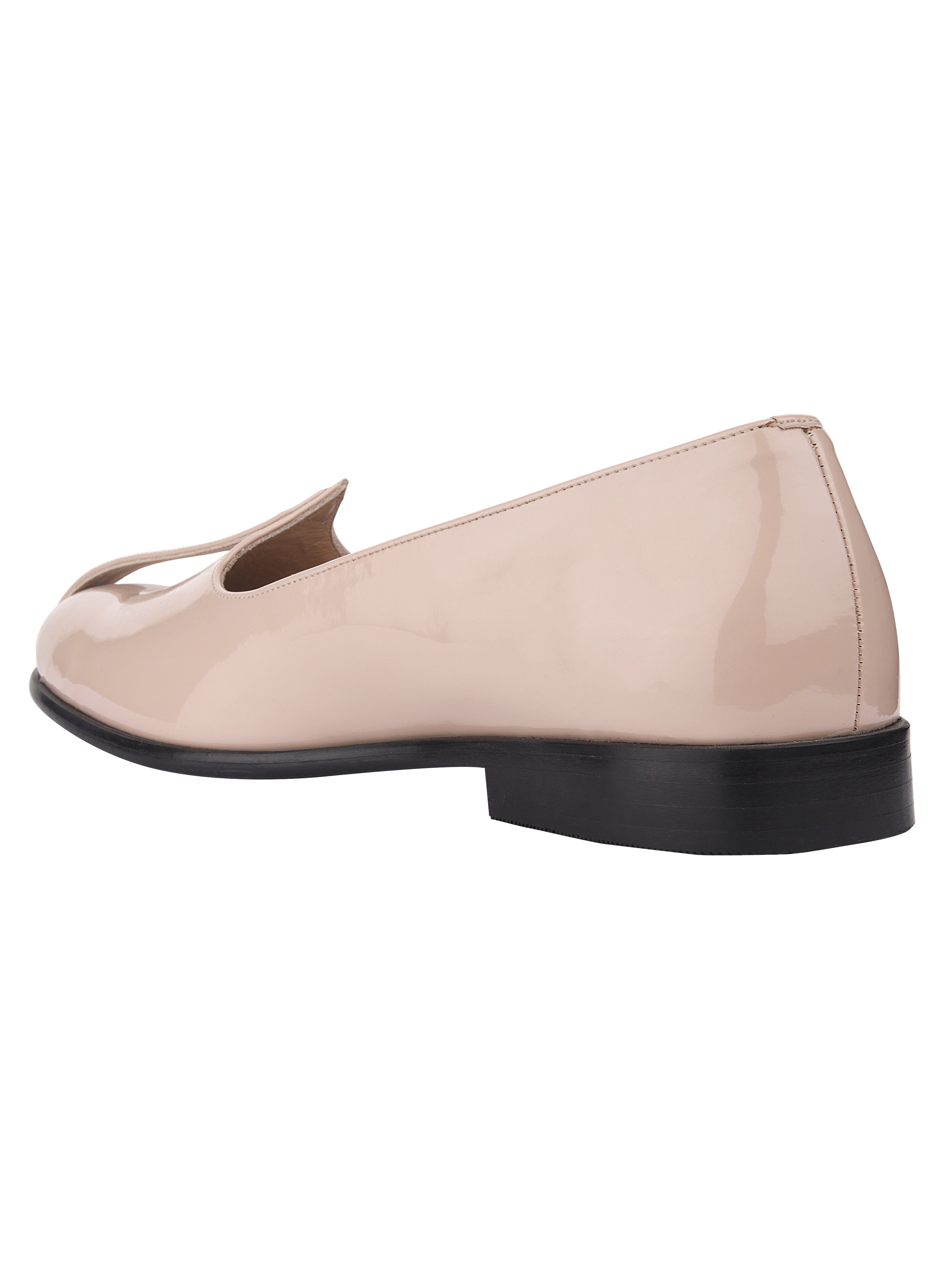 Beige Patent Mojris For Men