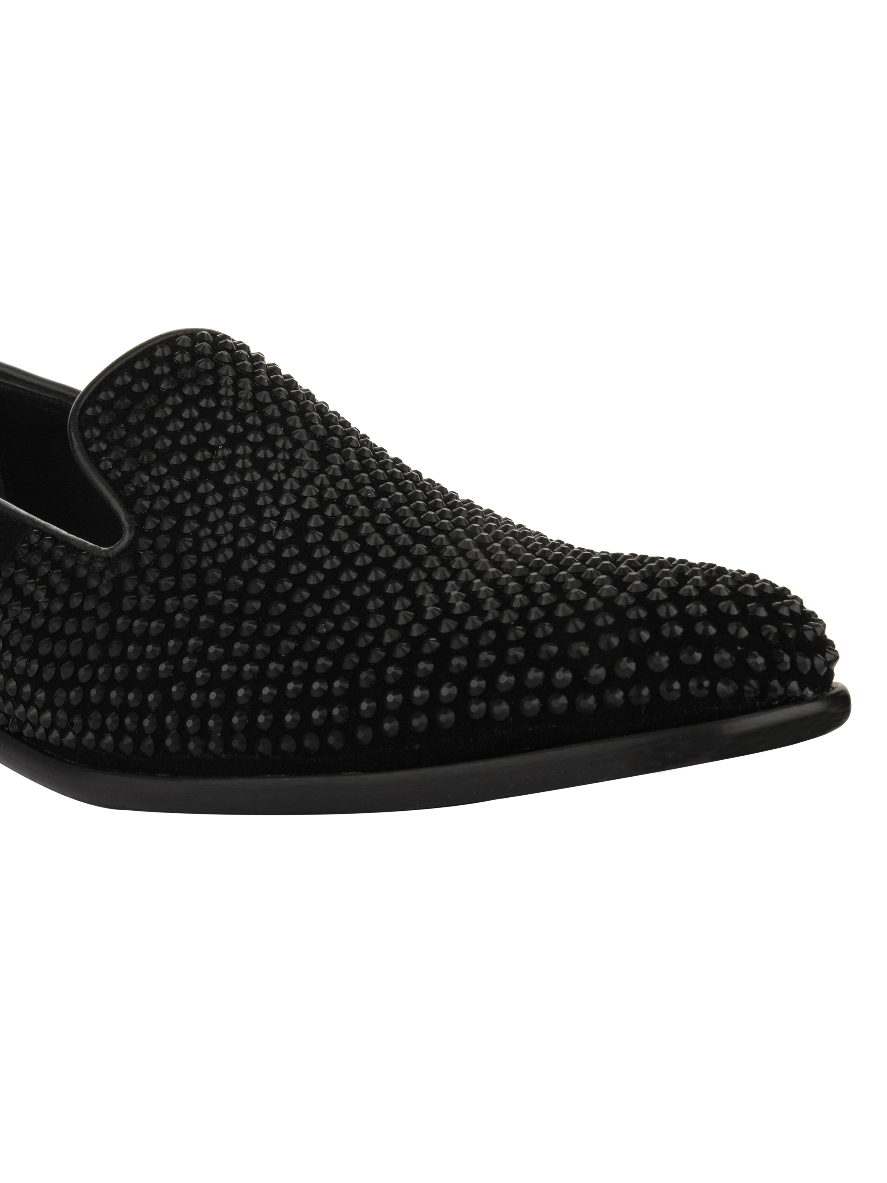 Alfie Black Crystal Loafers For Men