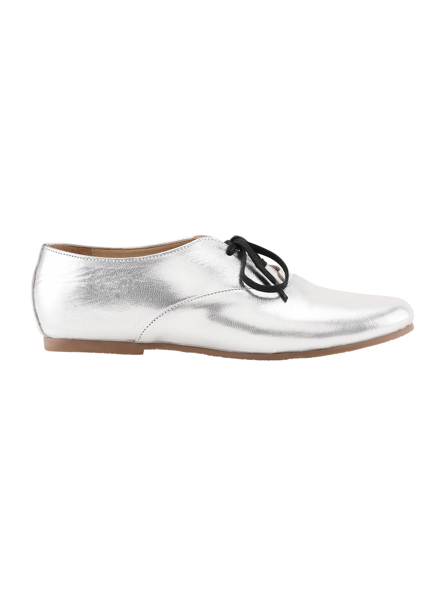 Freya Silver Derby Shoes For Women