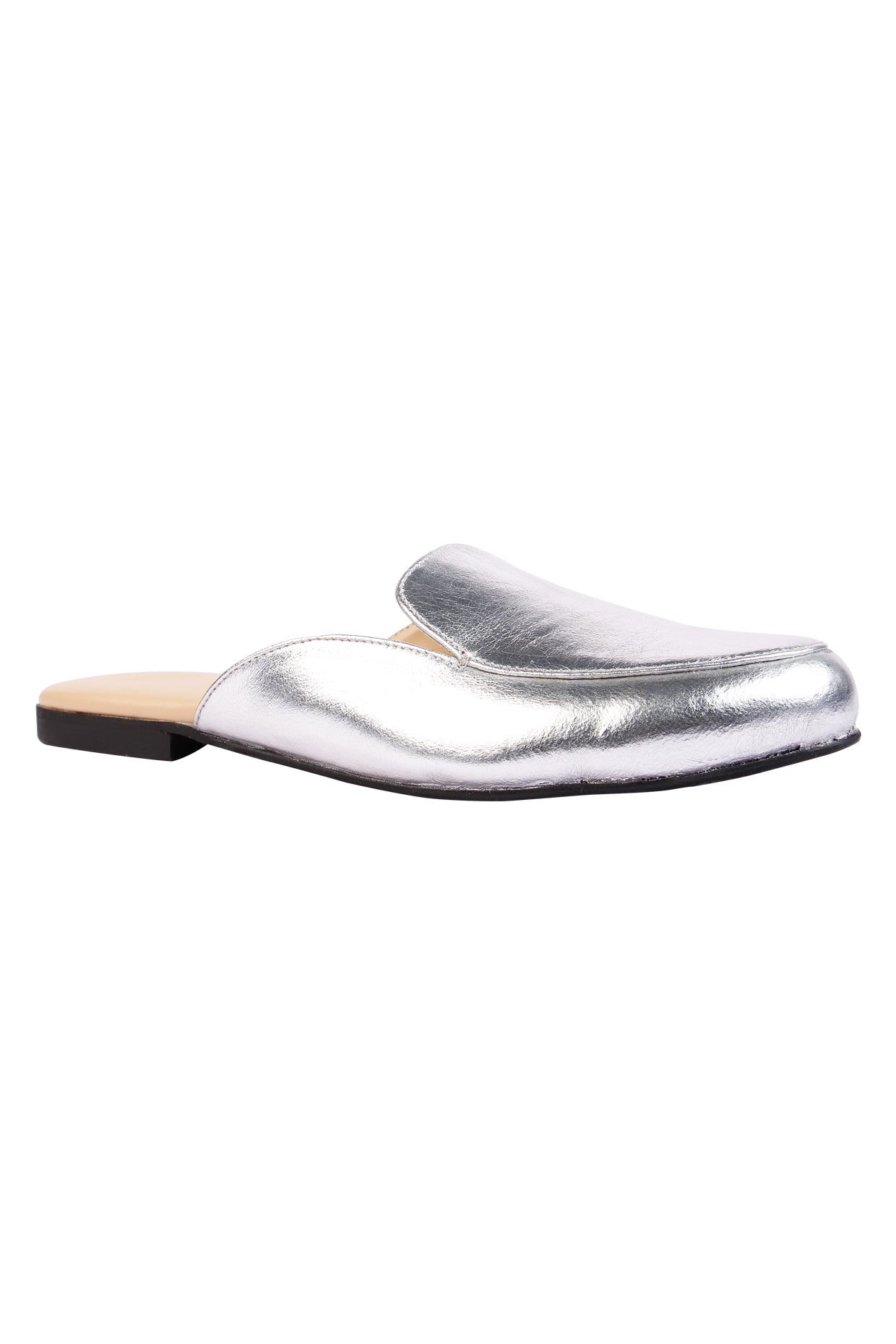 Lyon Silver Mules for Women