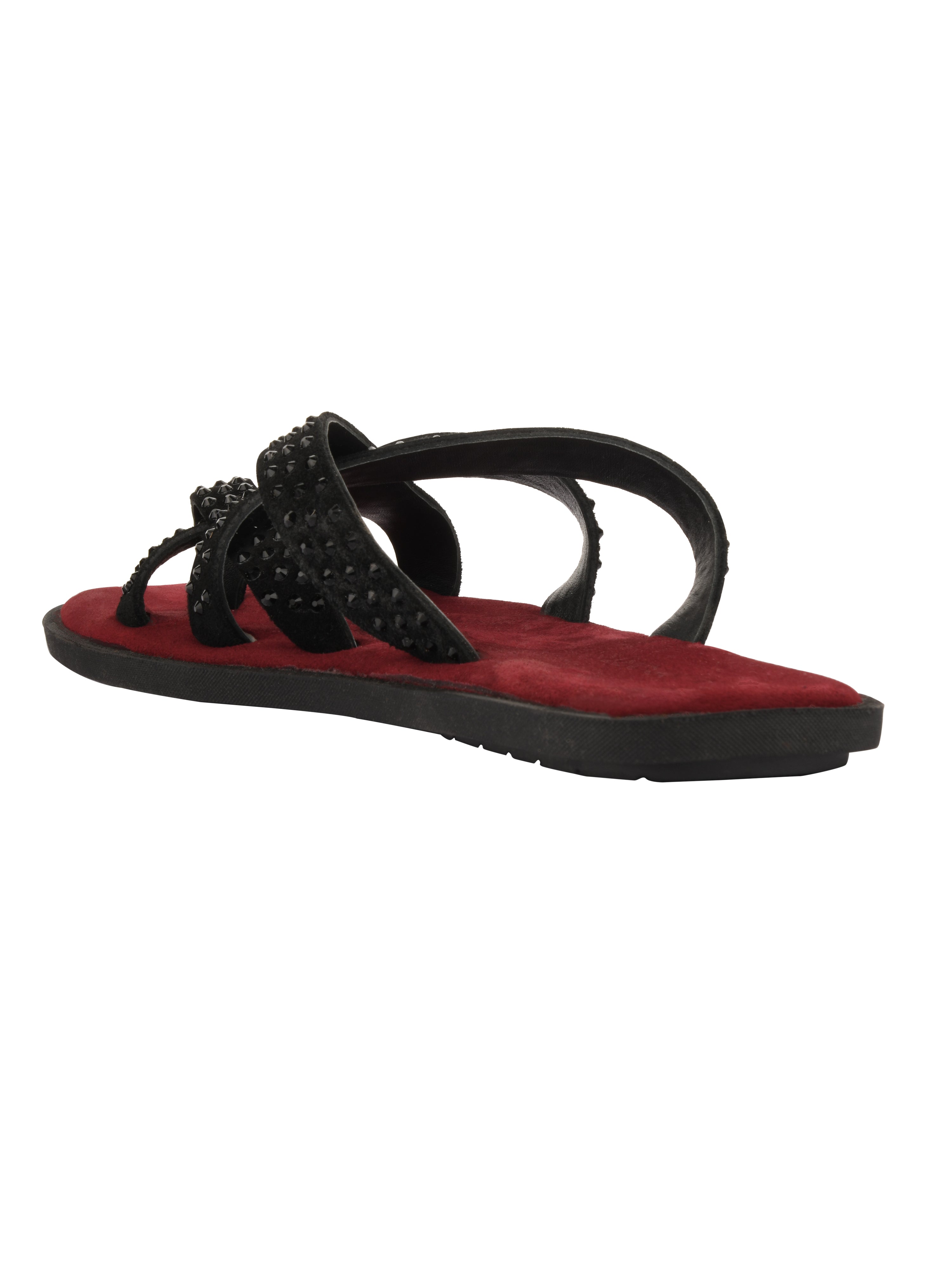 Salvadore Black Dotted Slippers For Men