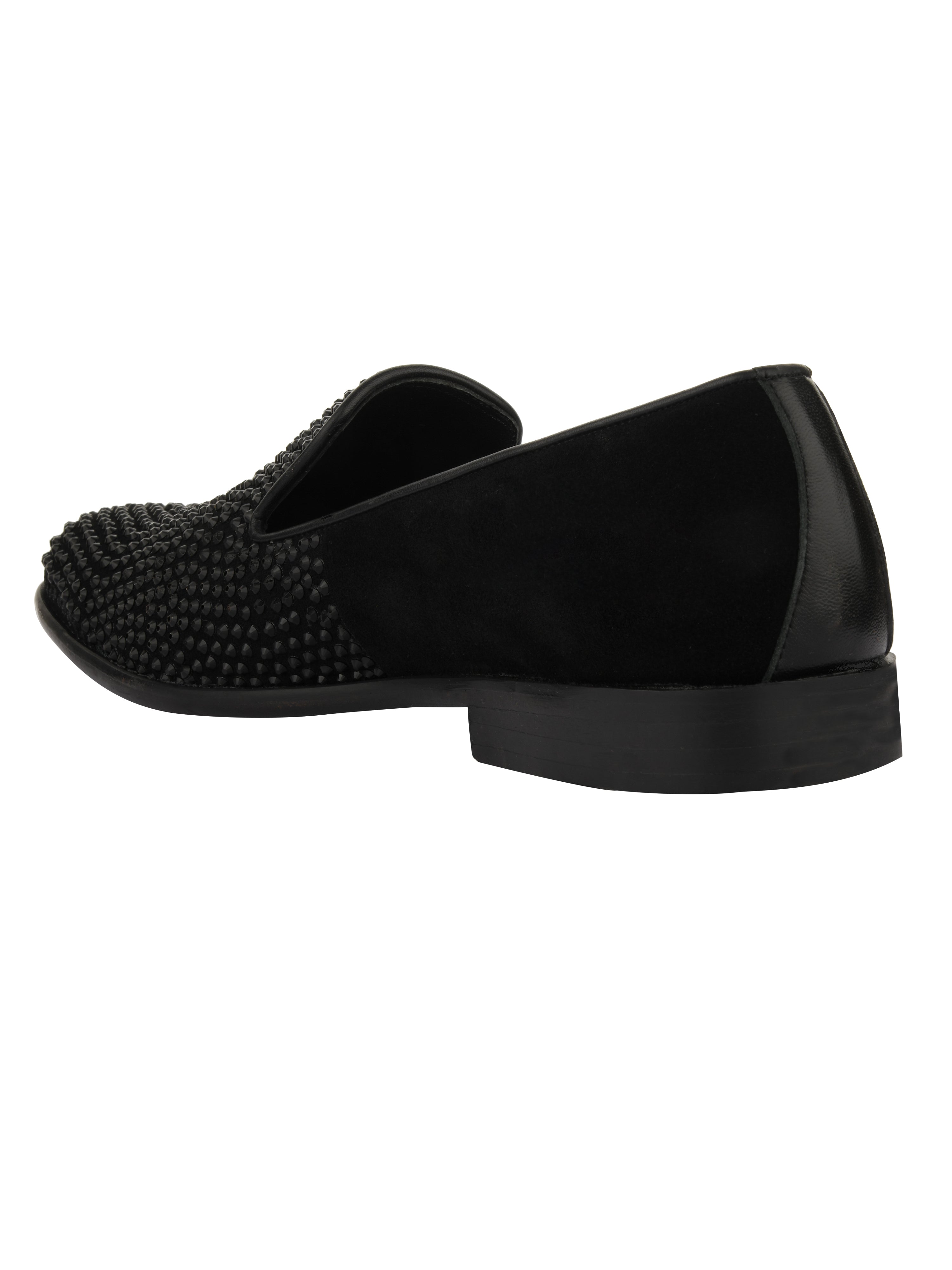 Alfie Black Crystal Loafers For Men