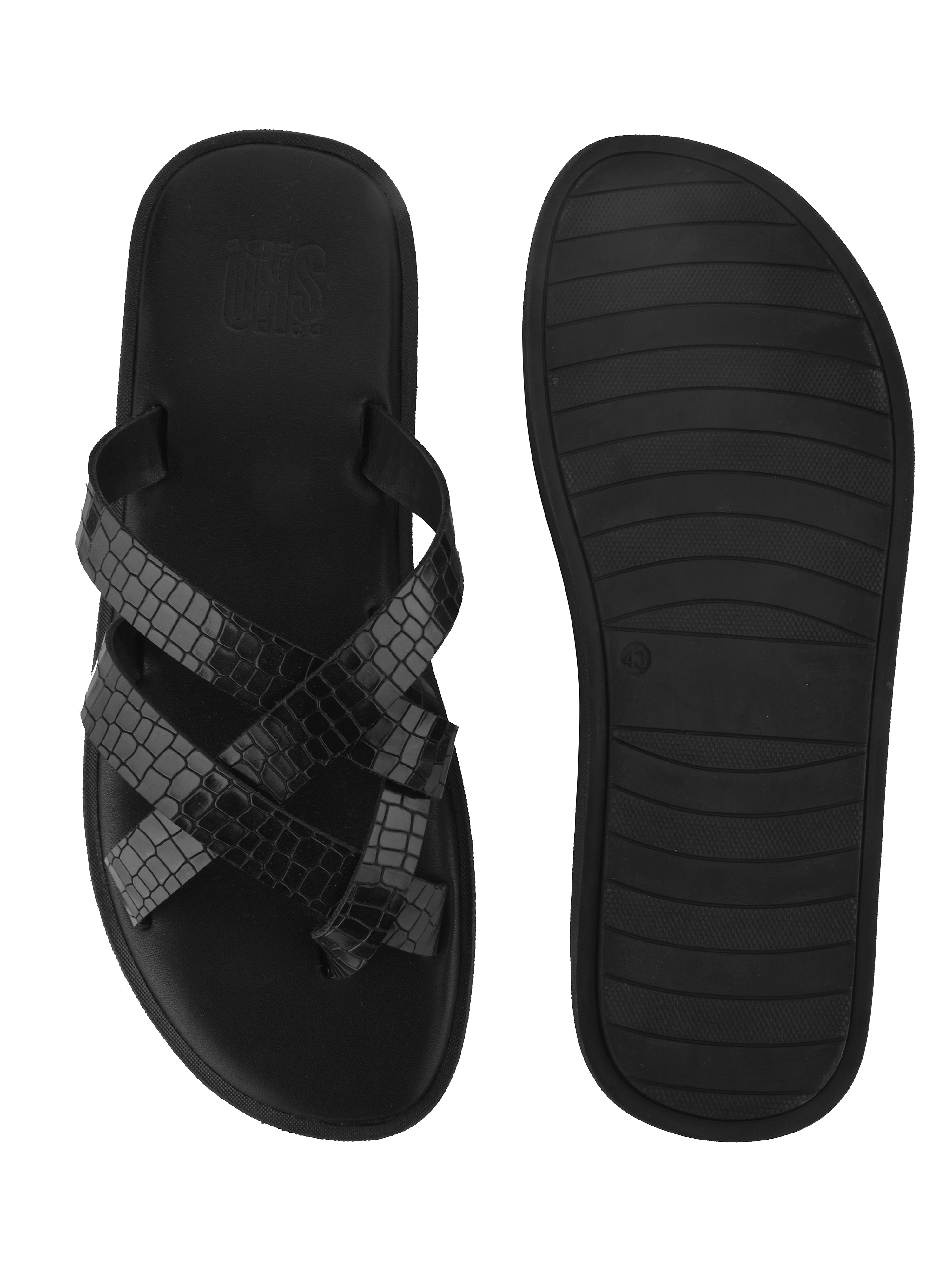 Salvadore Black Slippers For Men