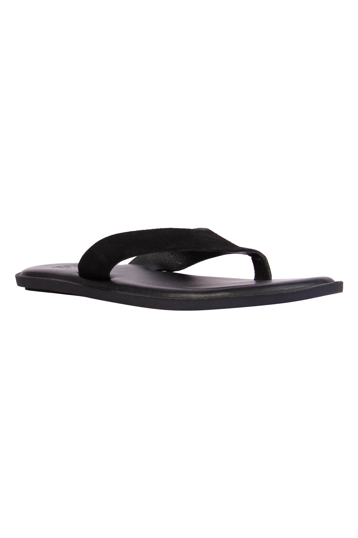 Rome Black Suede Slippers For Men