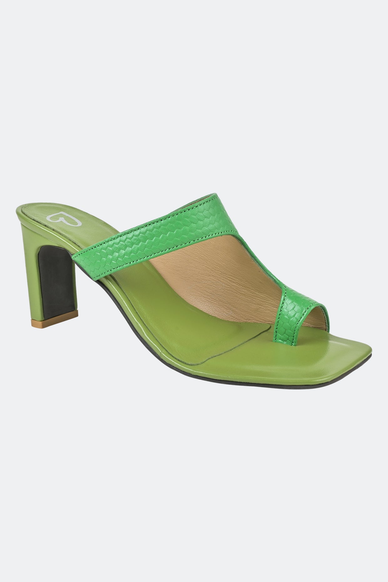 Green One Toe Heels