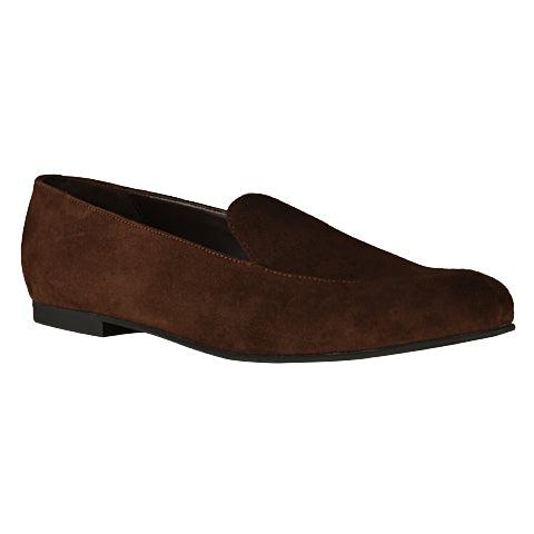 Olivia Brown Suede Loafers For Women