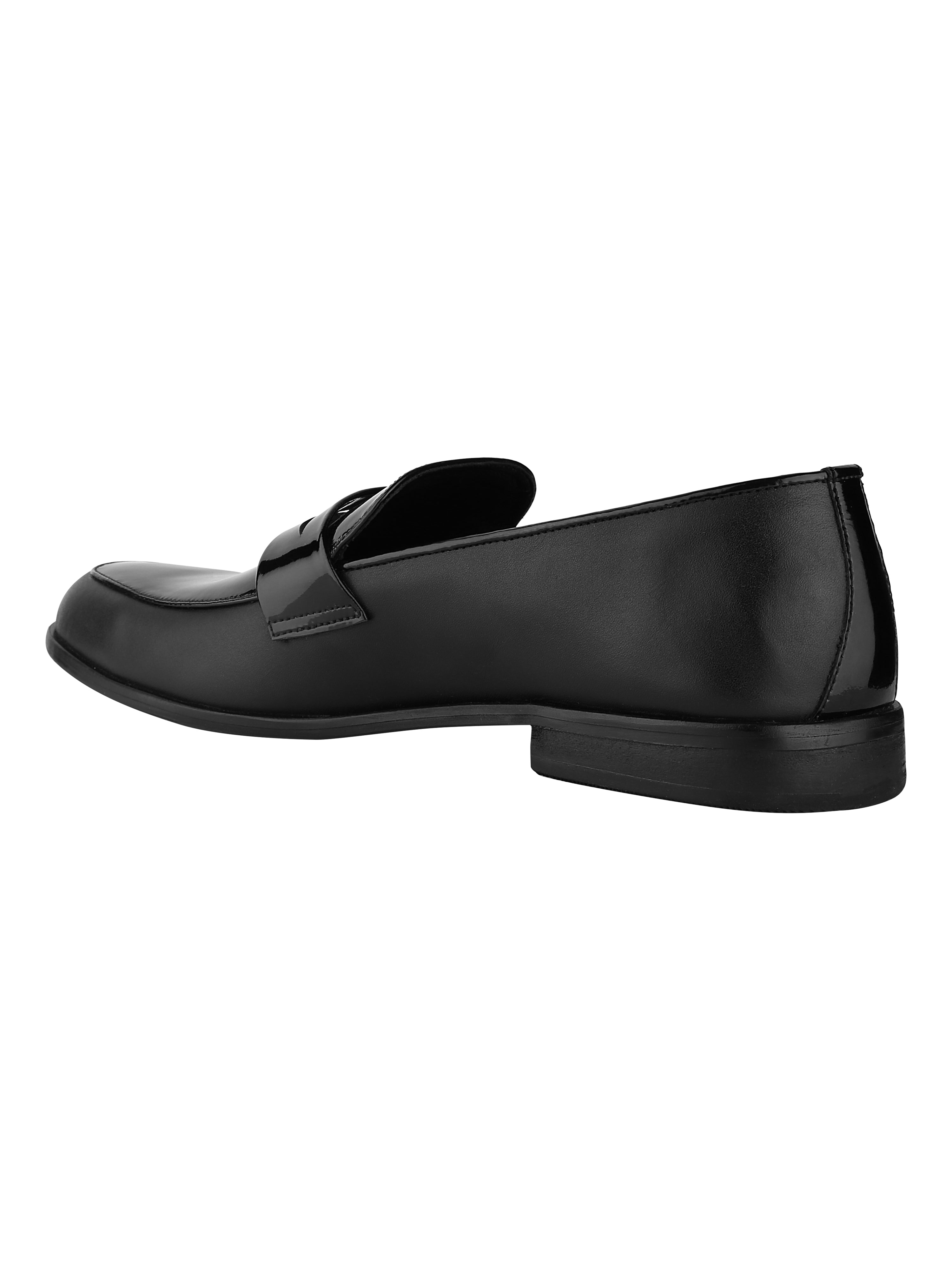 Hugo Black Patent Loafers For Men