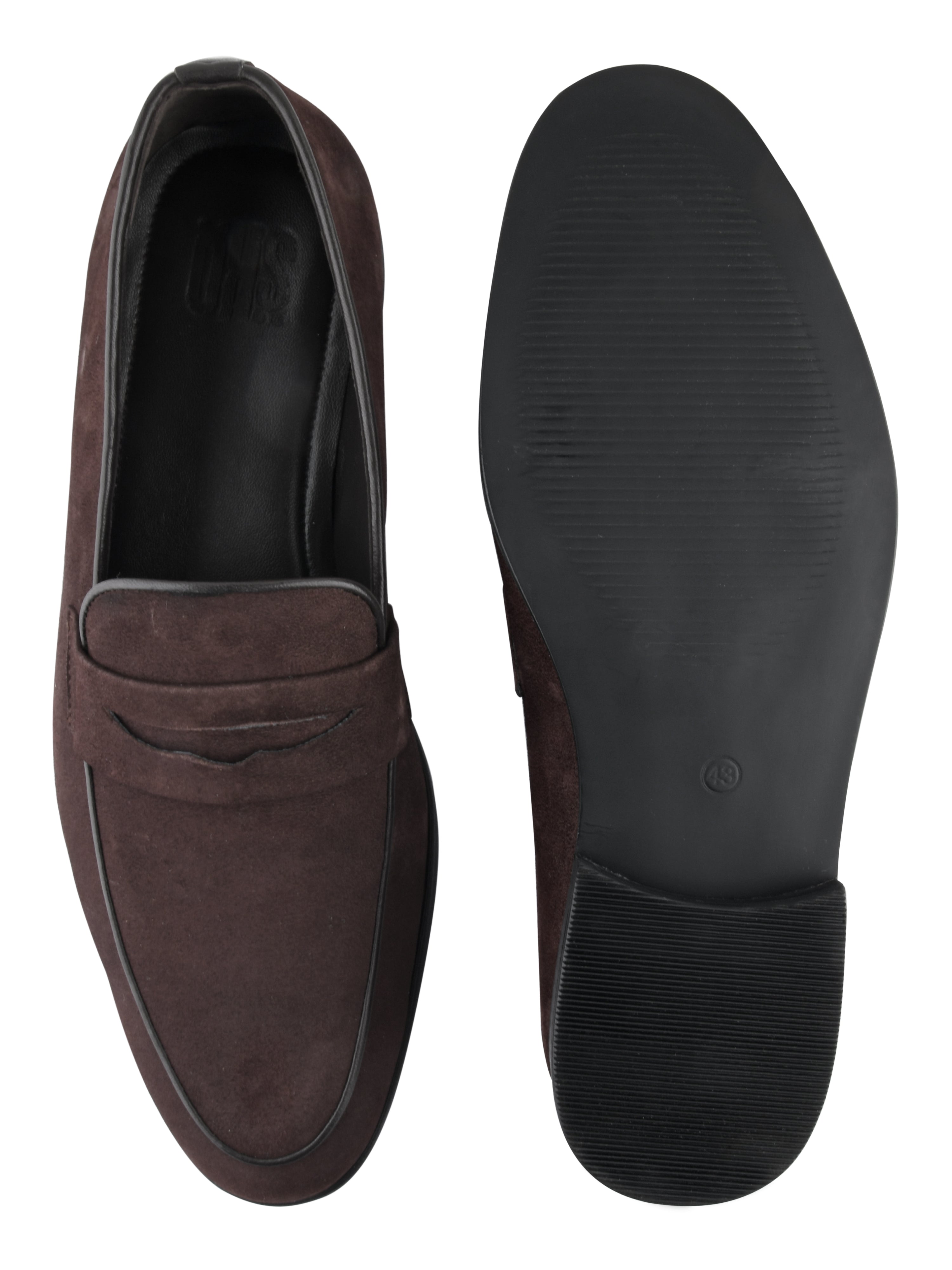Hugo Brown Suede Loafers For Men