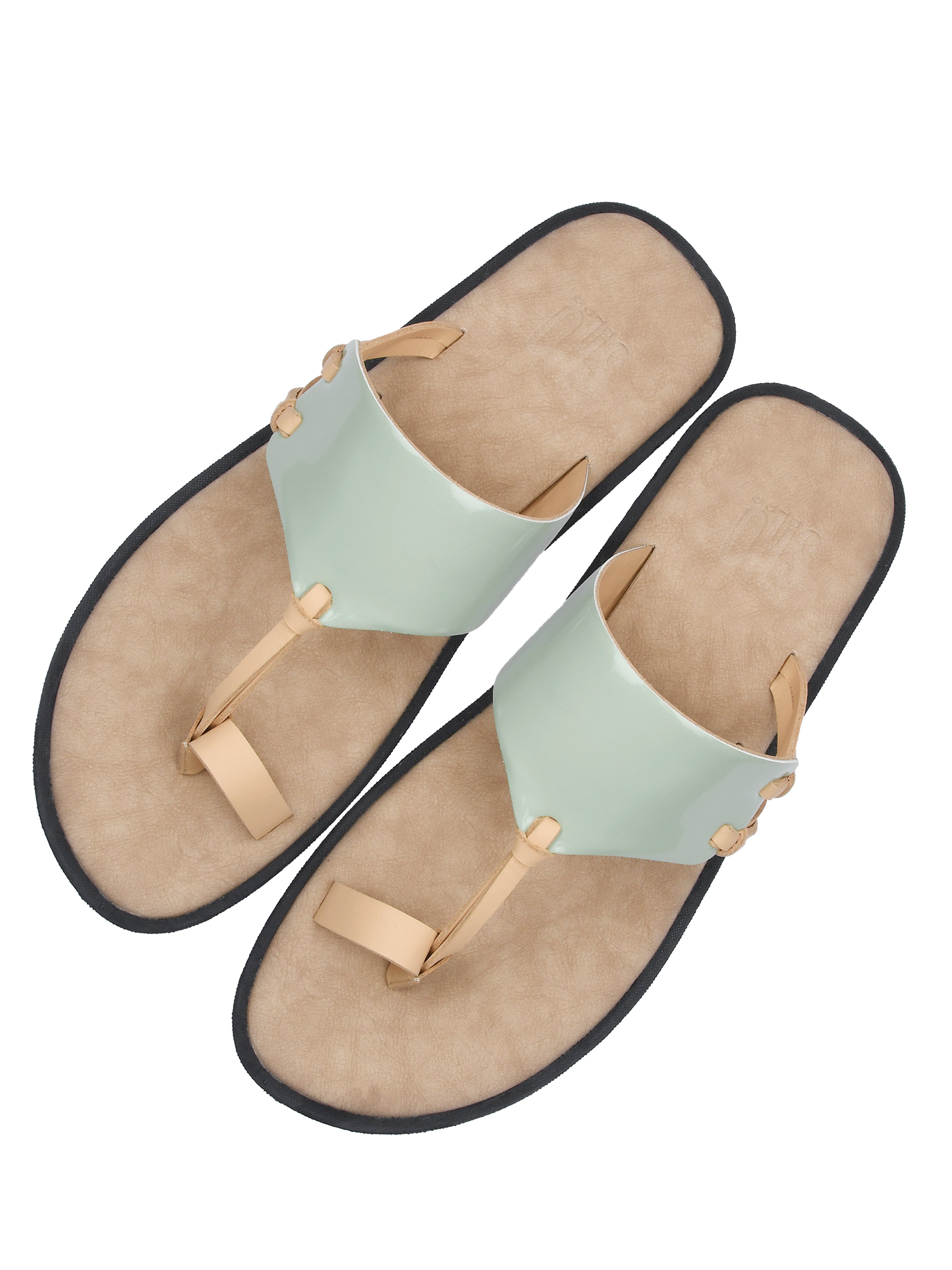 Indy Green Kolhapuri Slippers For Men