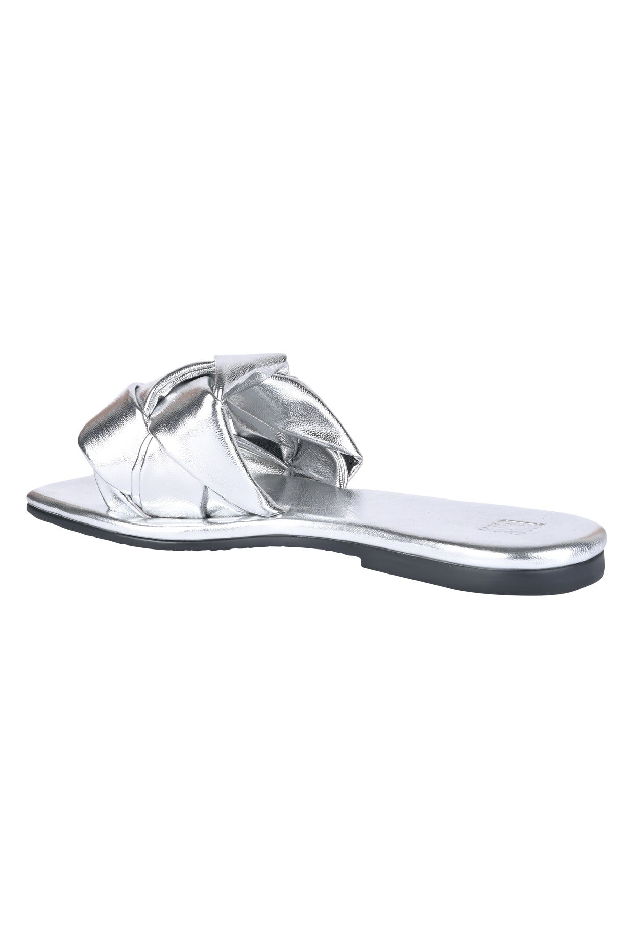 Messina Silver Flat Sandals For Women