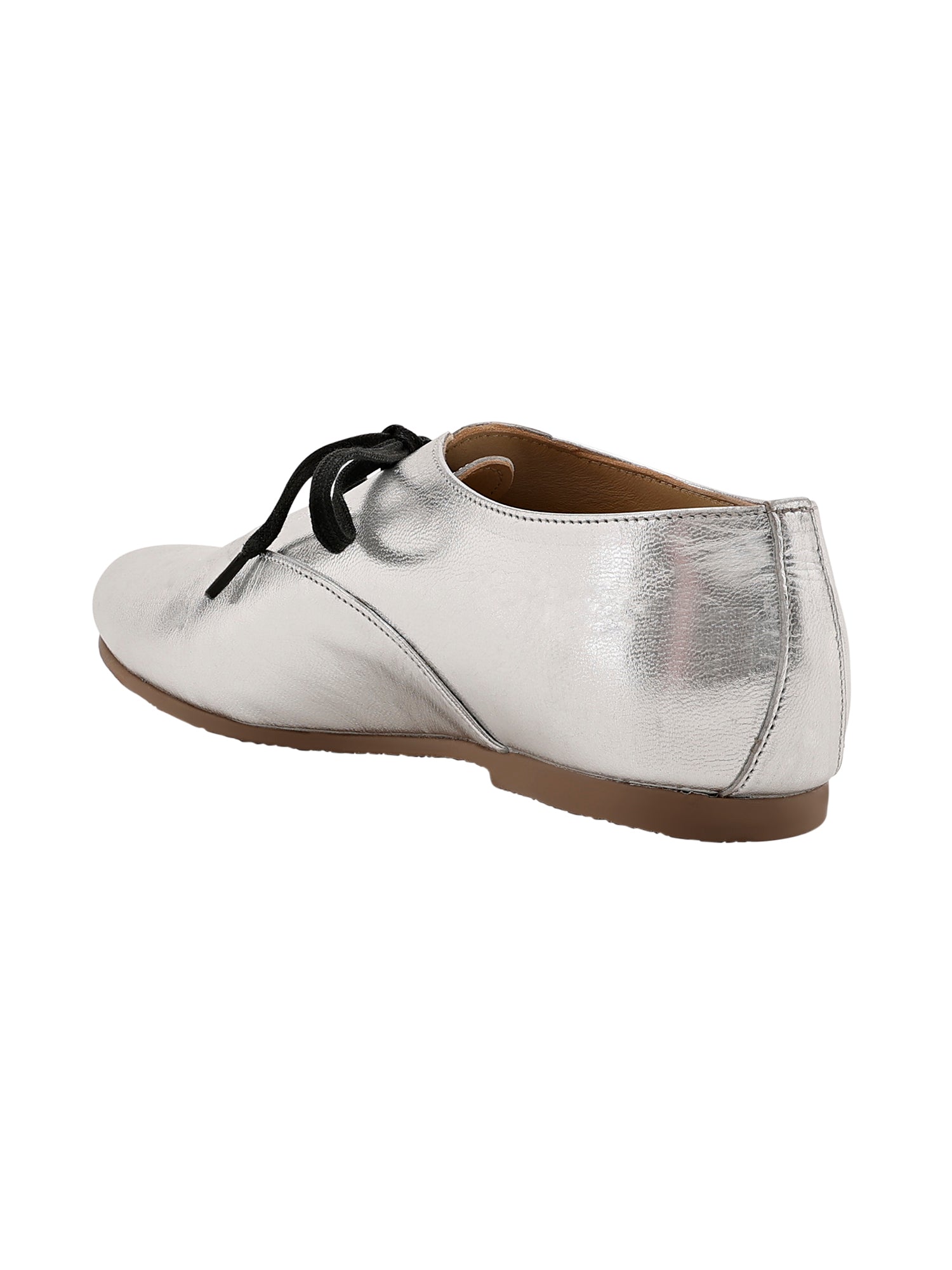 Freya Silver Derby Shoes For Women