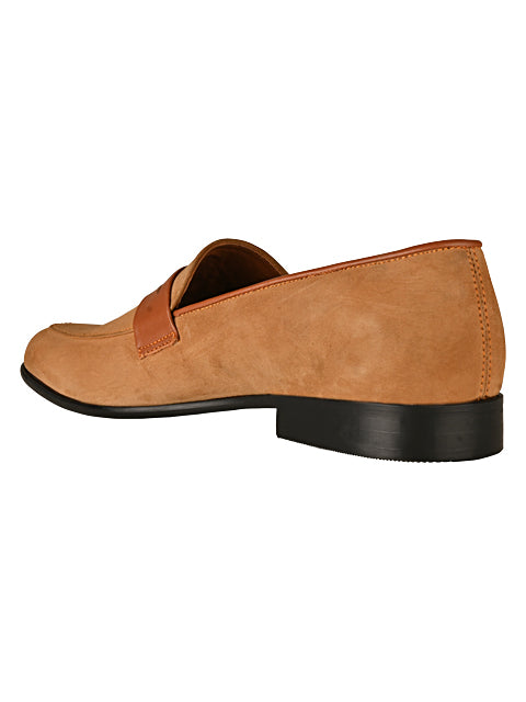 Hugo Tan Suede Loafers For Men