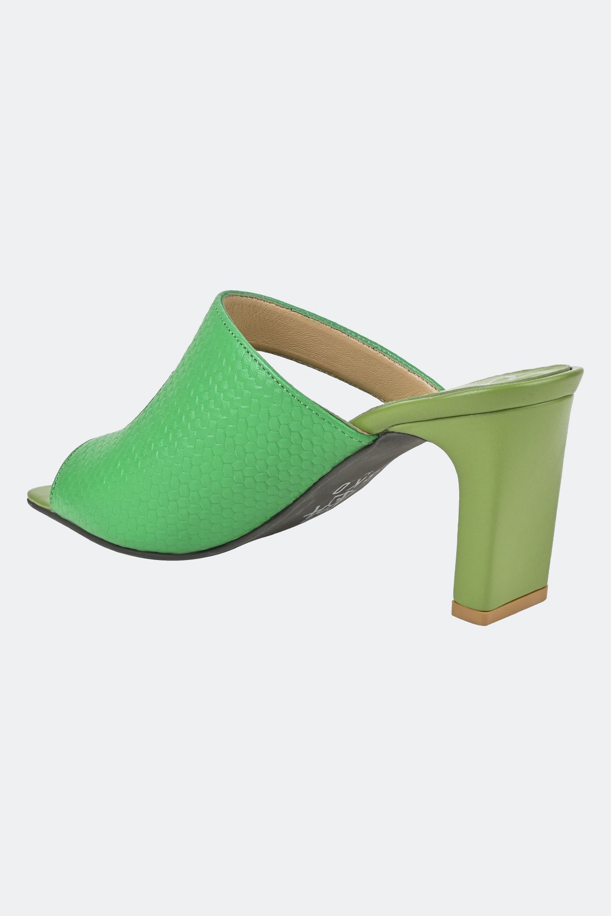 Green One Toe Heels