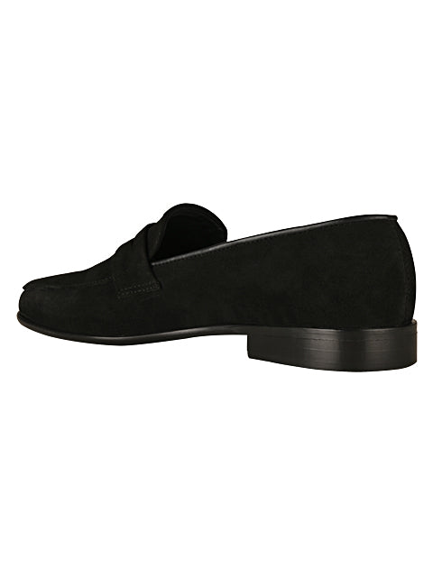 Hugo Black Suede Loafers For Men