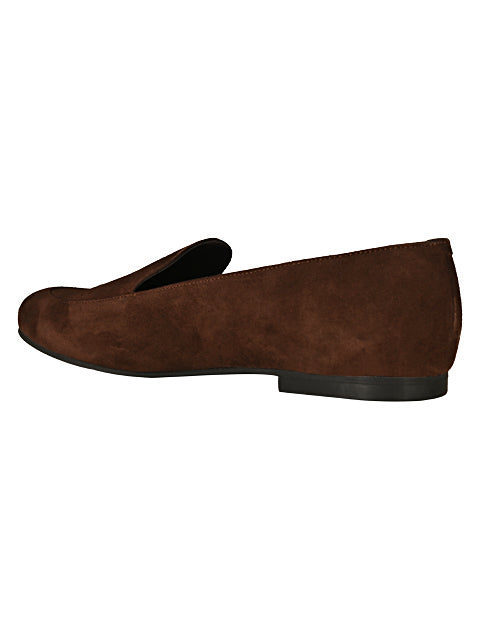 Olivia Brown Suede Loafers For Women